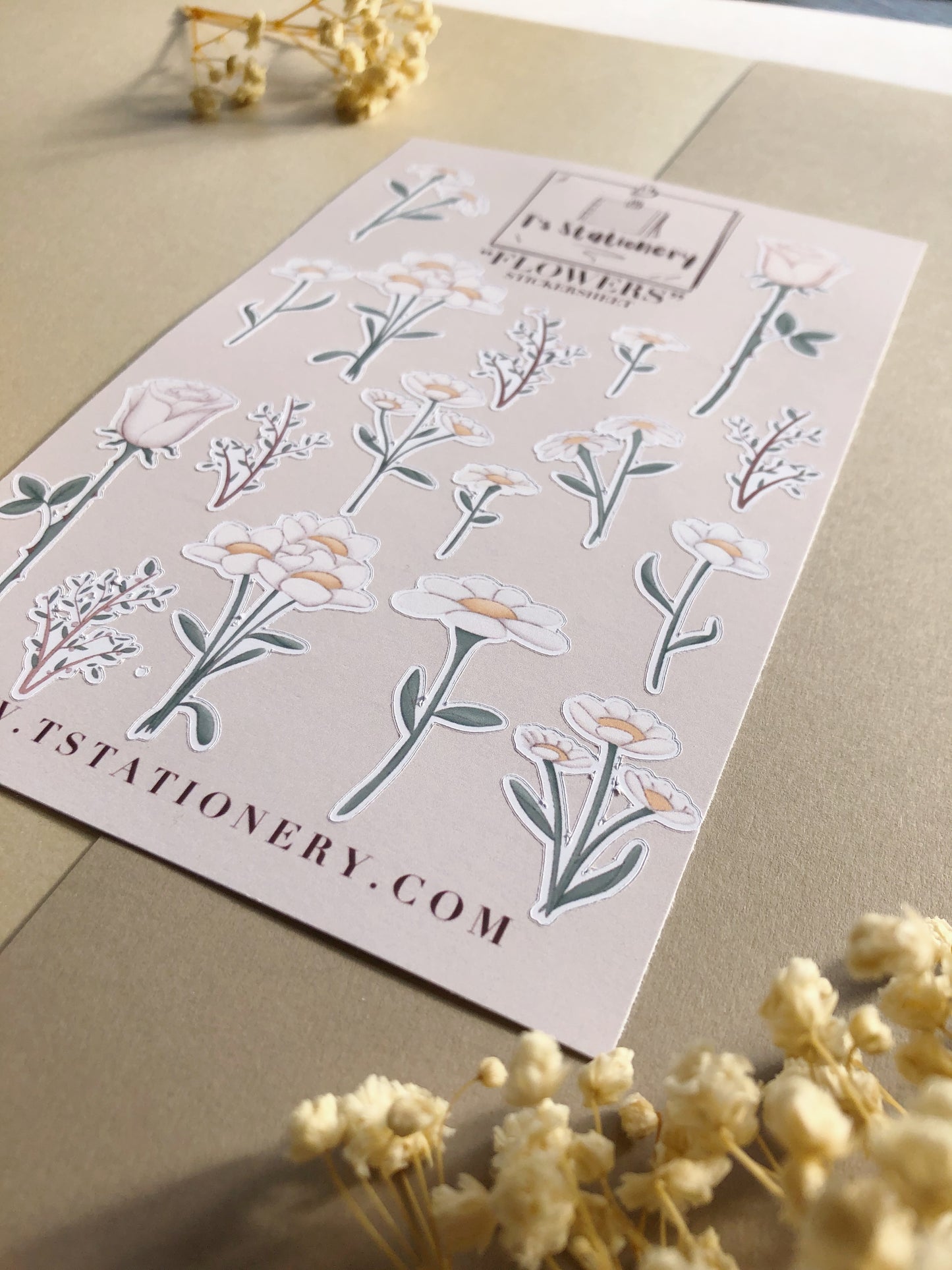 "Flowers"  Sticker Sheet