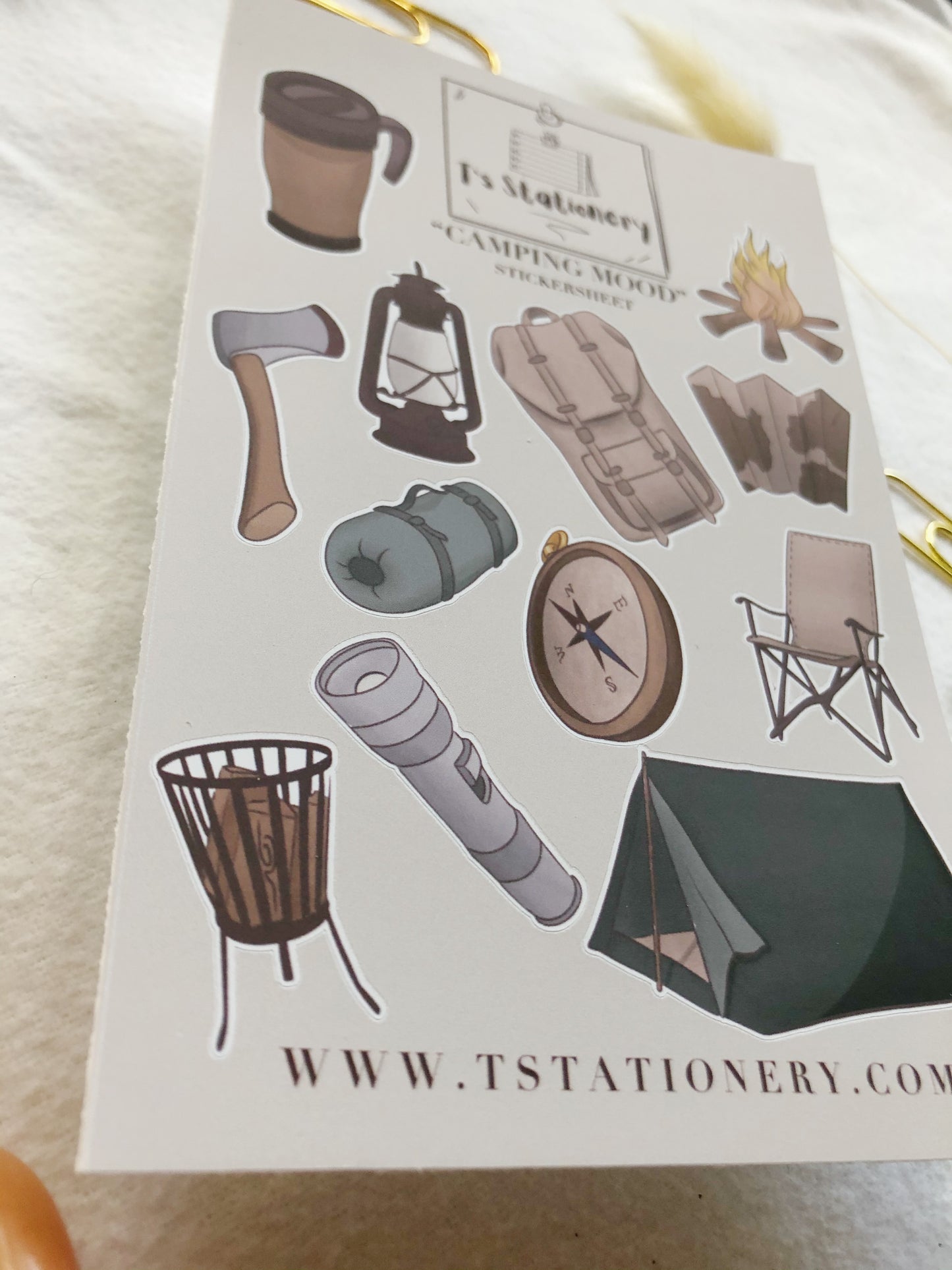 "Camping Mood" Sticker Sheet