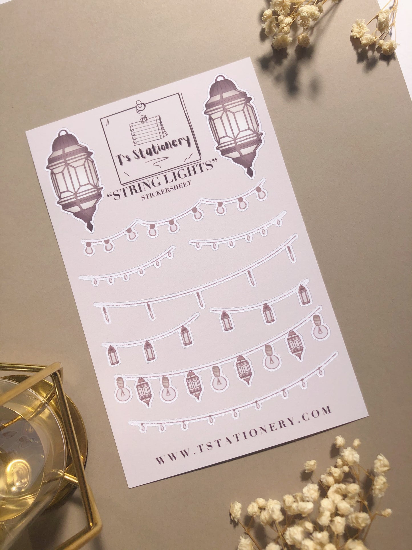 "String Lights"  Sticker Sheet