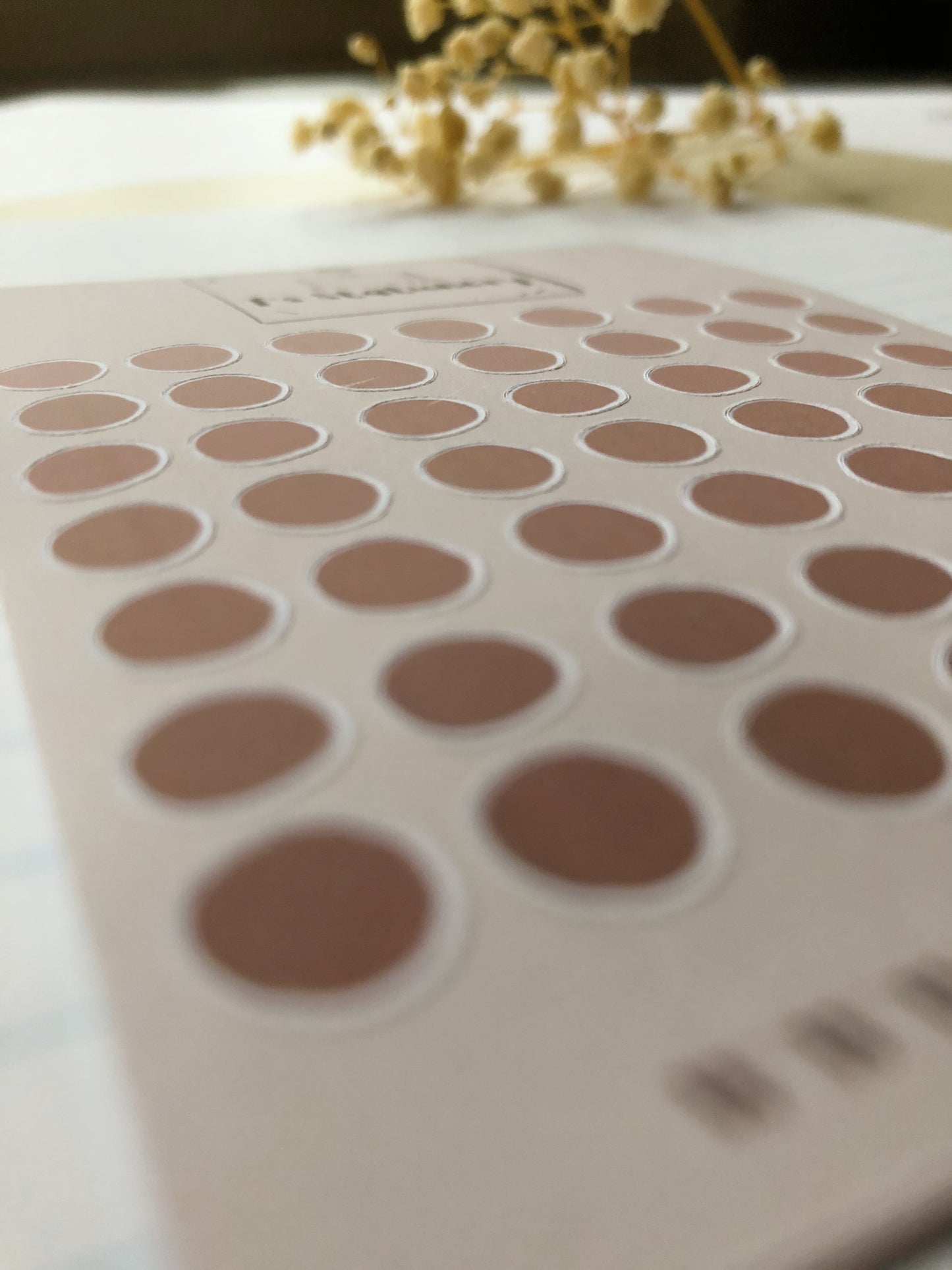 "Warm Beige Dots" Sticker Sheet