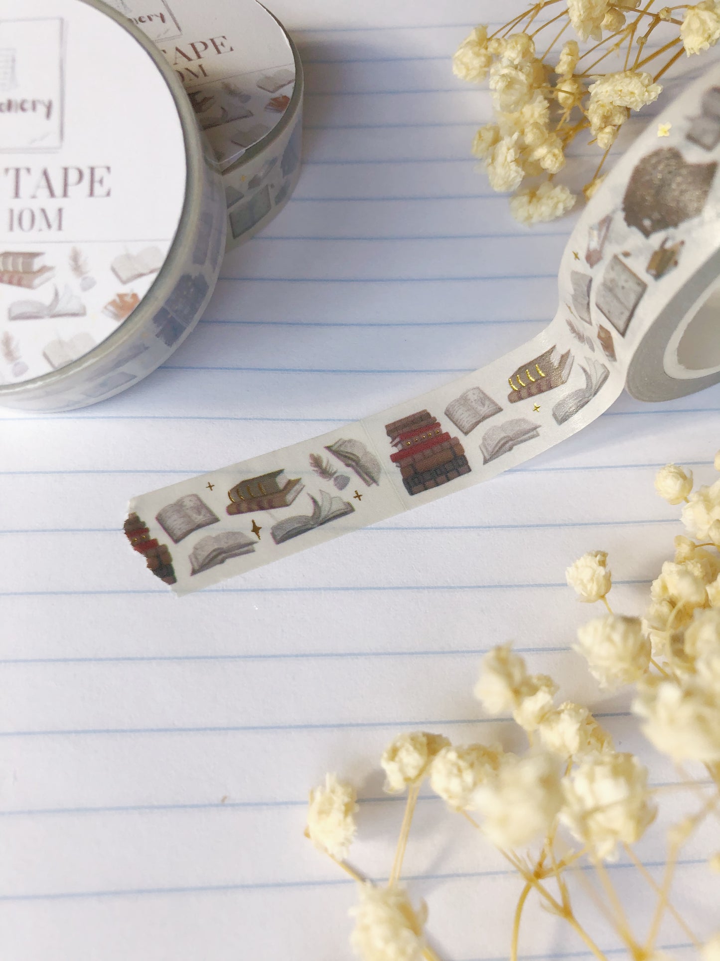 "Gold Foil Books" Washi Tape