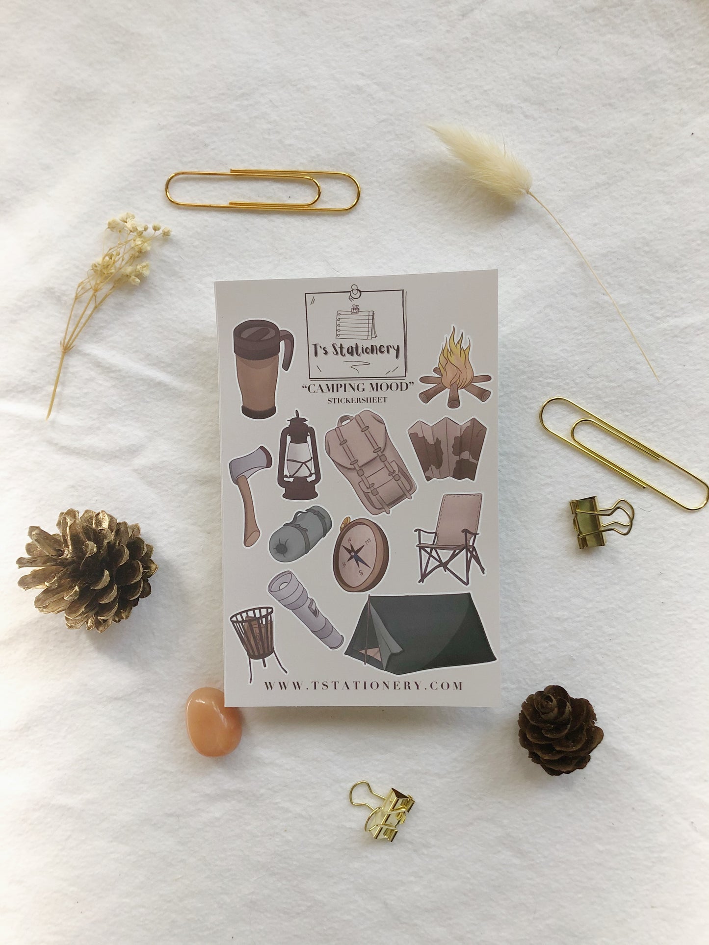 "Camping Mood" Sticker Sheet