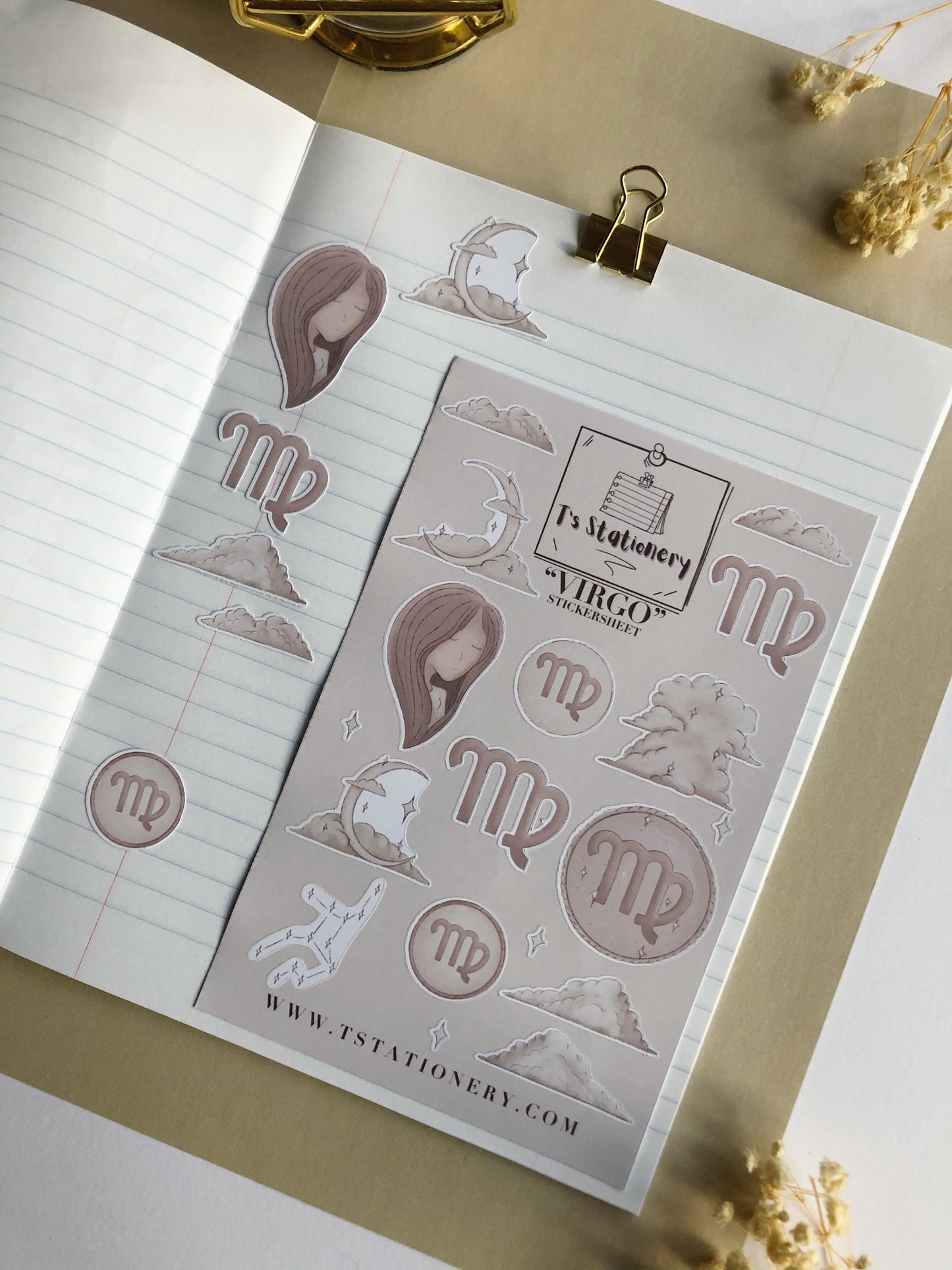 "Virgo"  Sticker Sheet