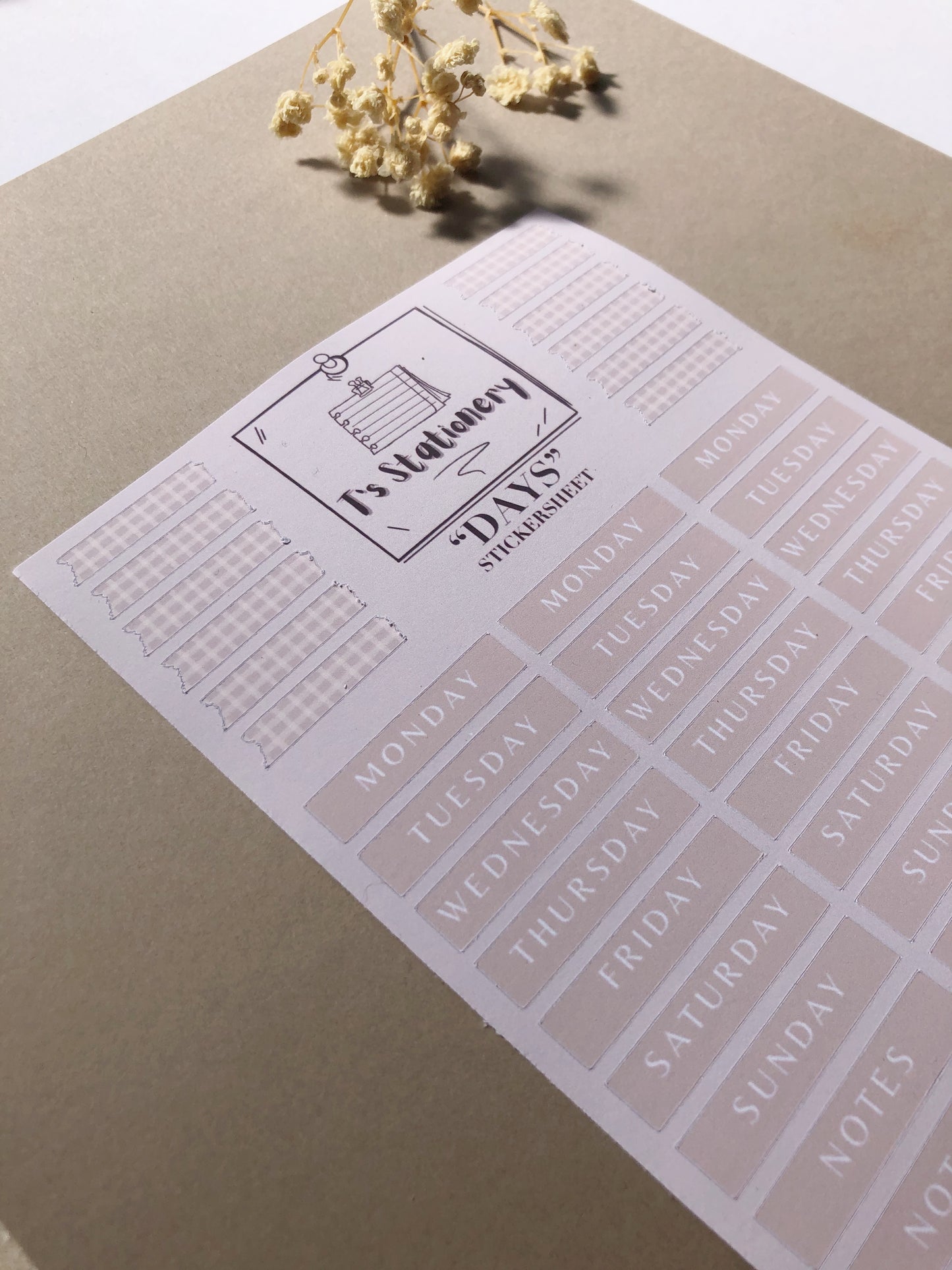 "Weekly Planner" Sticker Sheet