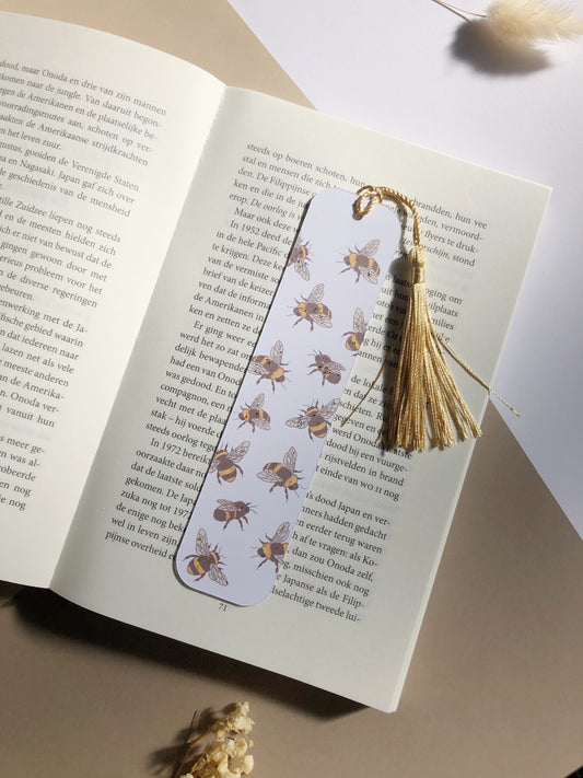 Gold Foiled Book Mark With Bees
