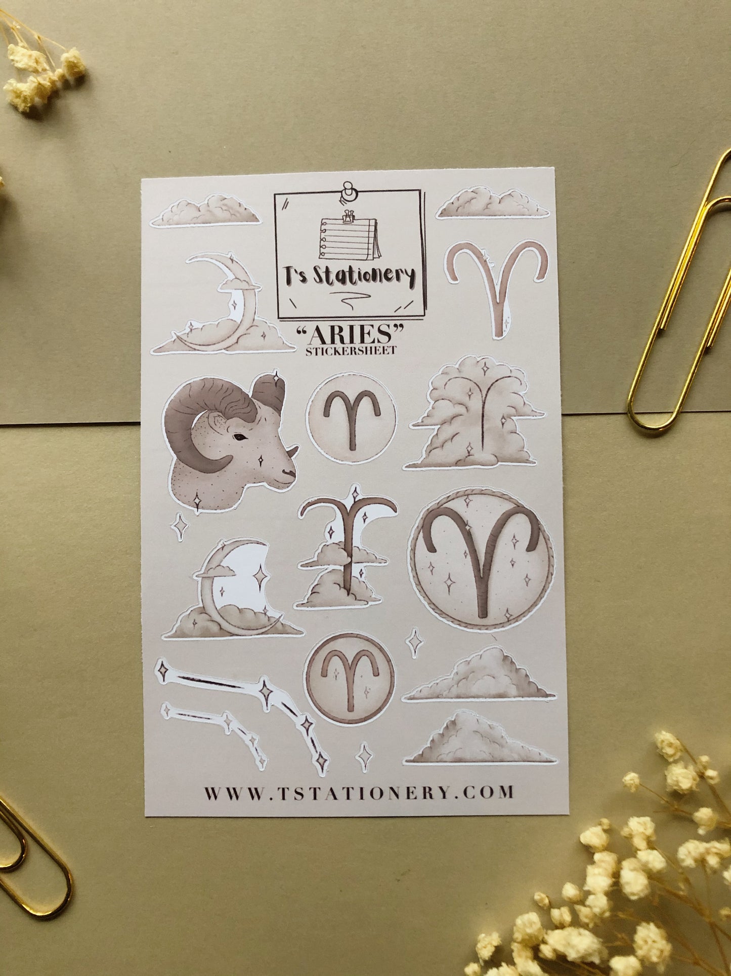 "Aries" Sticker Sheet
