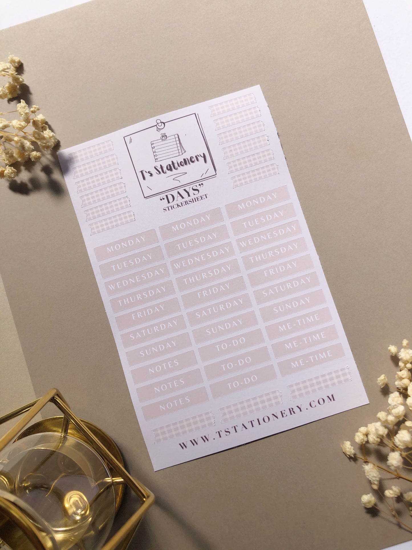 "Weekly Planner" Sticker Sheet