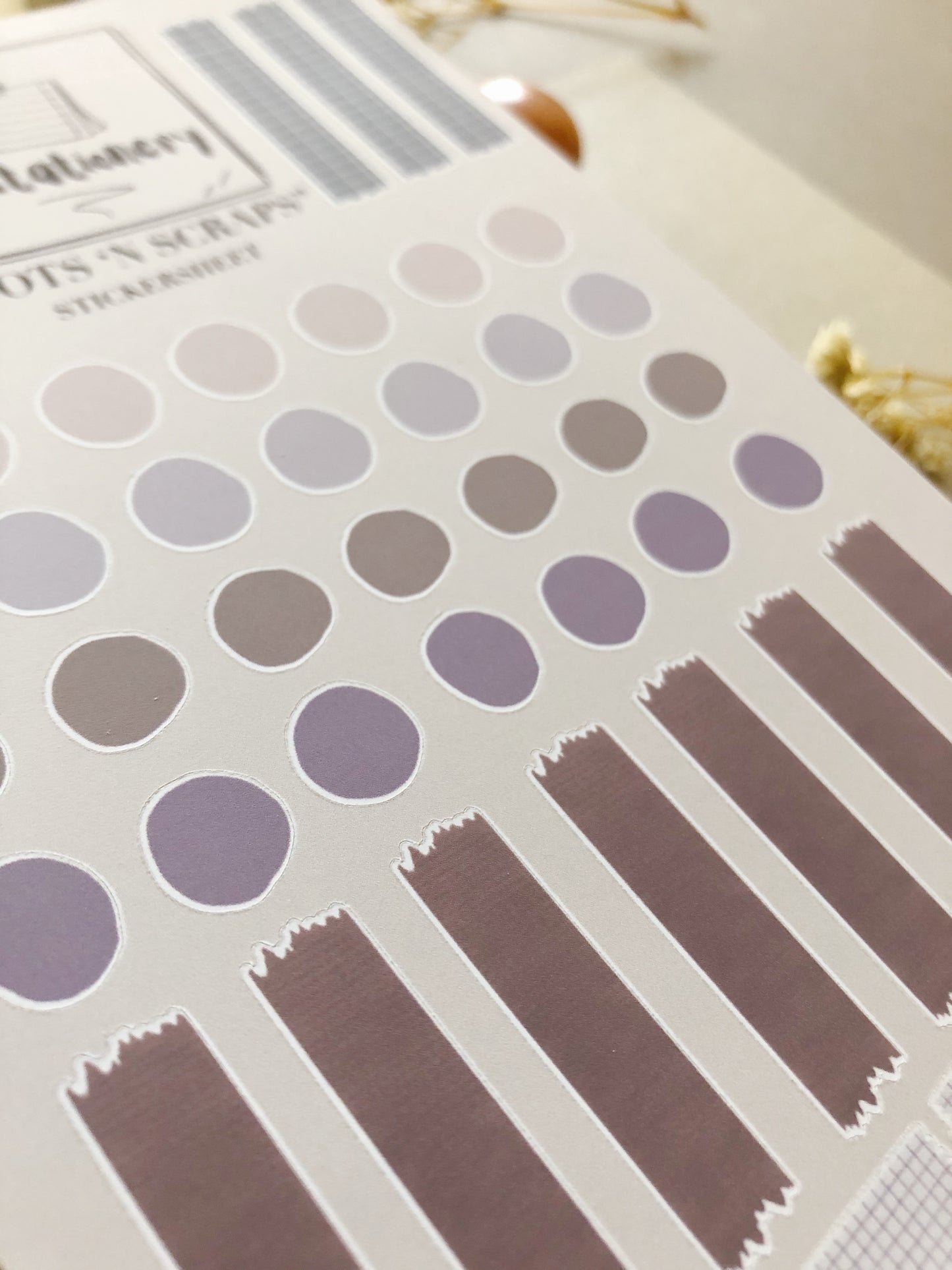 "Dots 'n Scraps" Sticker Sheet
