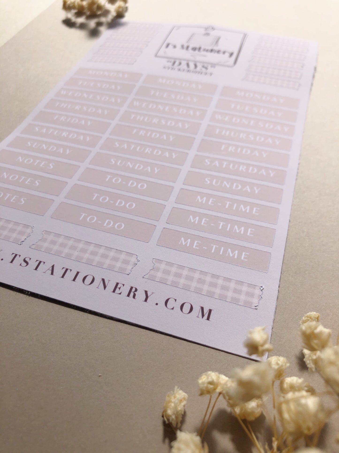 "Weekly Planner" Sticker Sheet