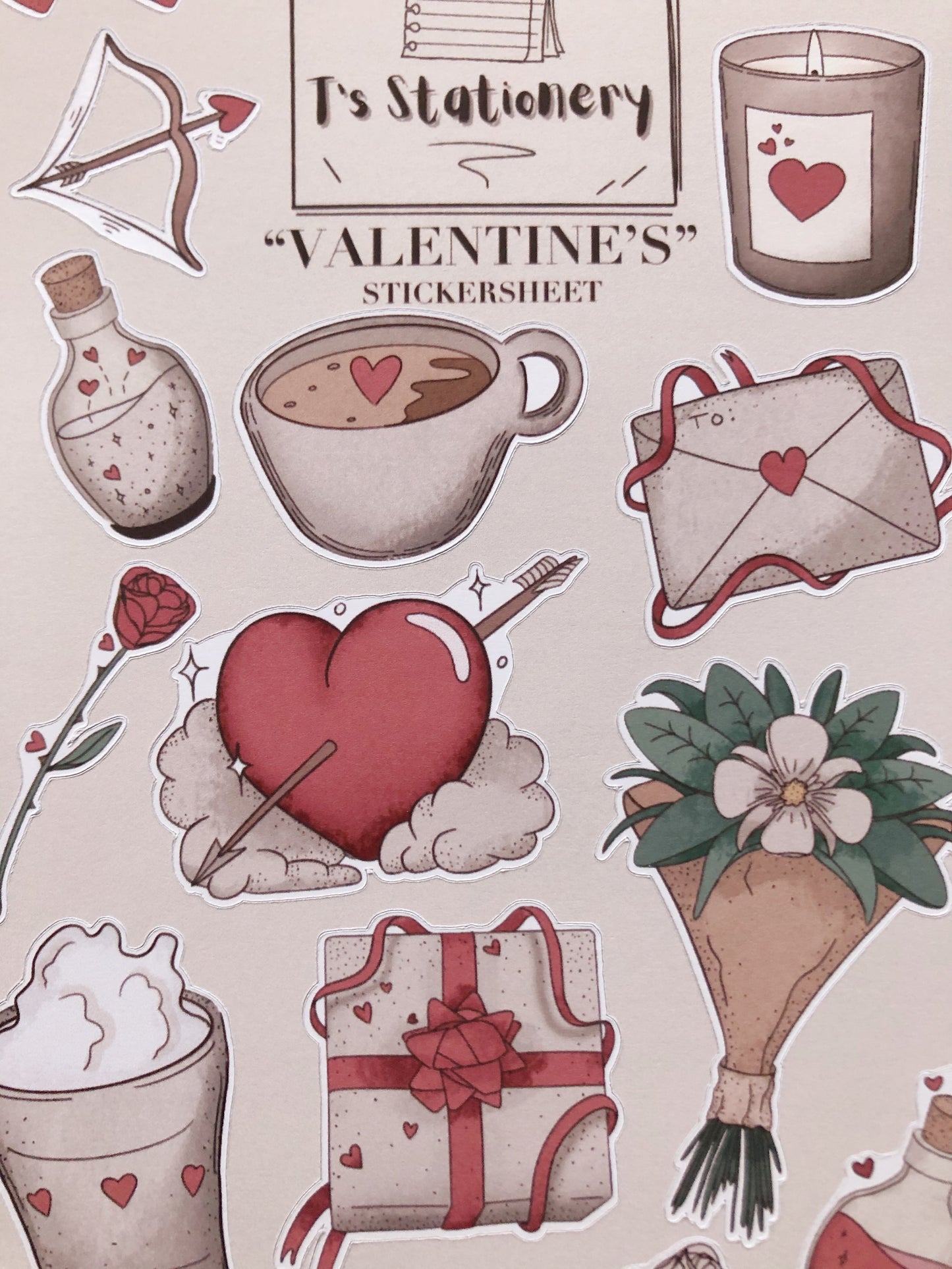 "Valentine" Sticker Sheet