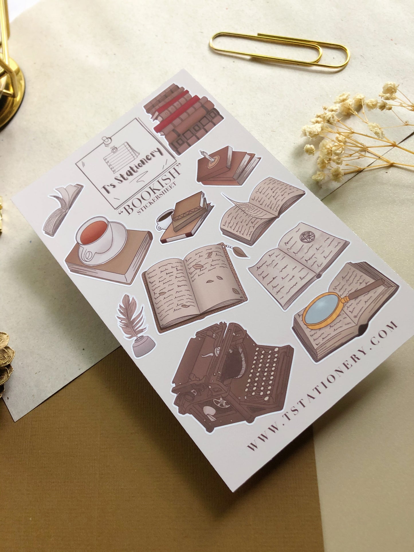 "Bookish" Sticker Sheet