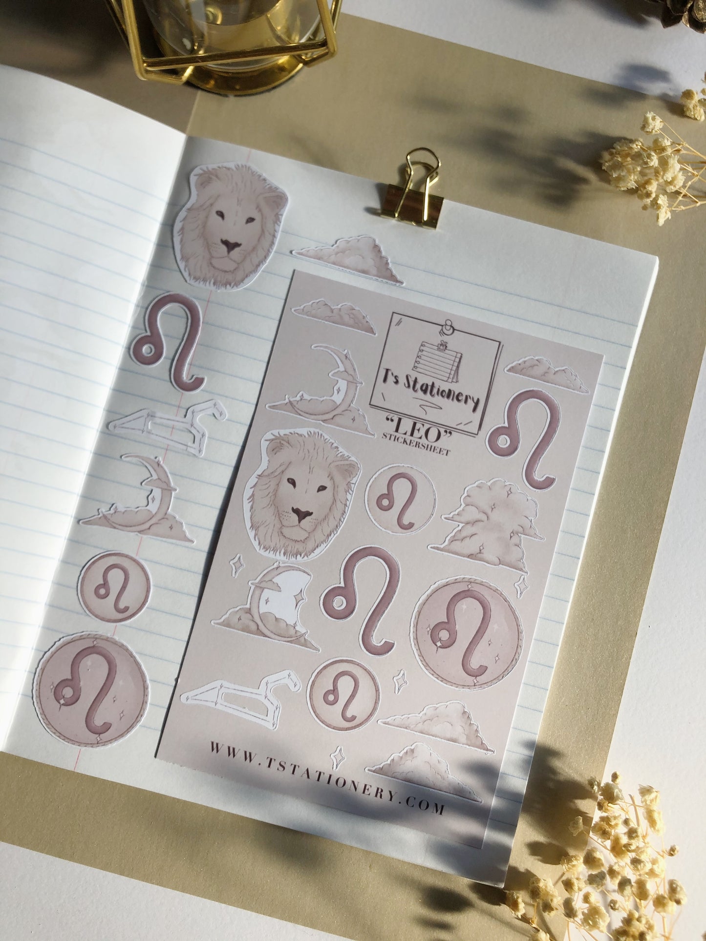 "Leo"  Sticker Sheet