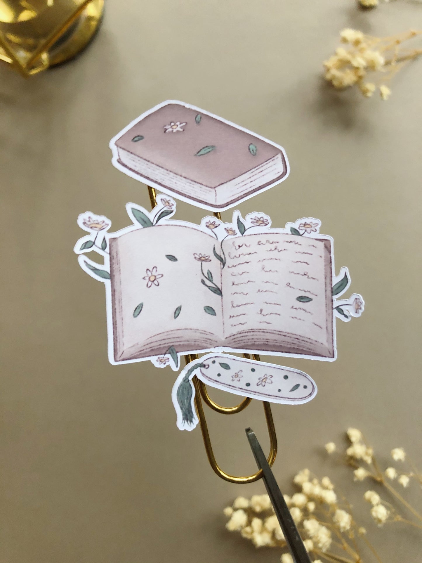 "Spring Books"  Sticker Sheet