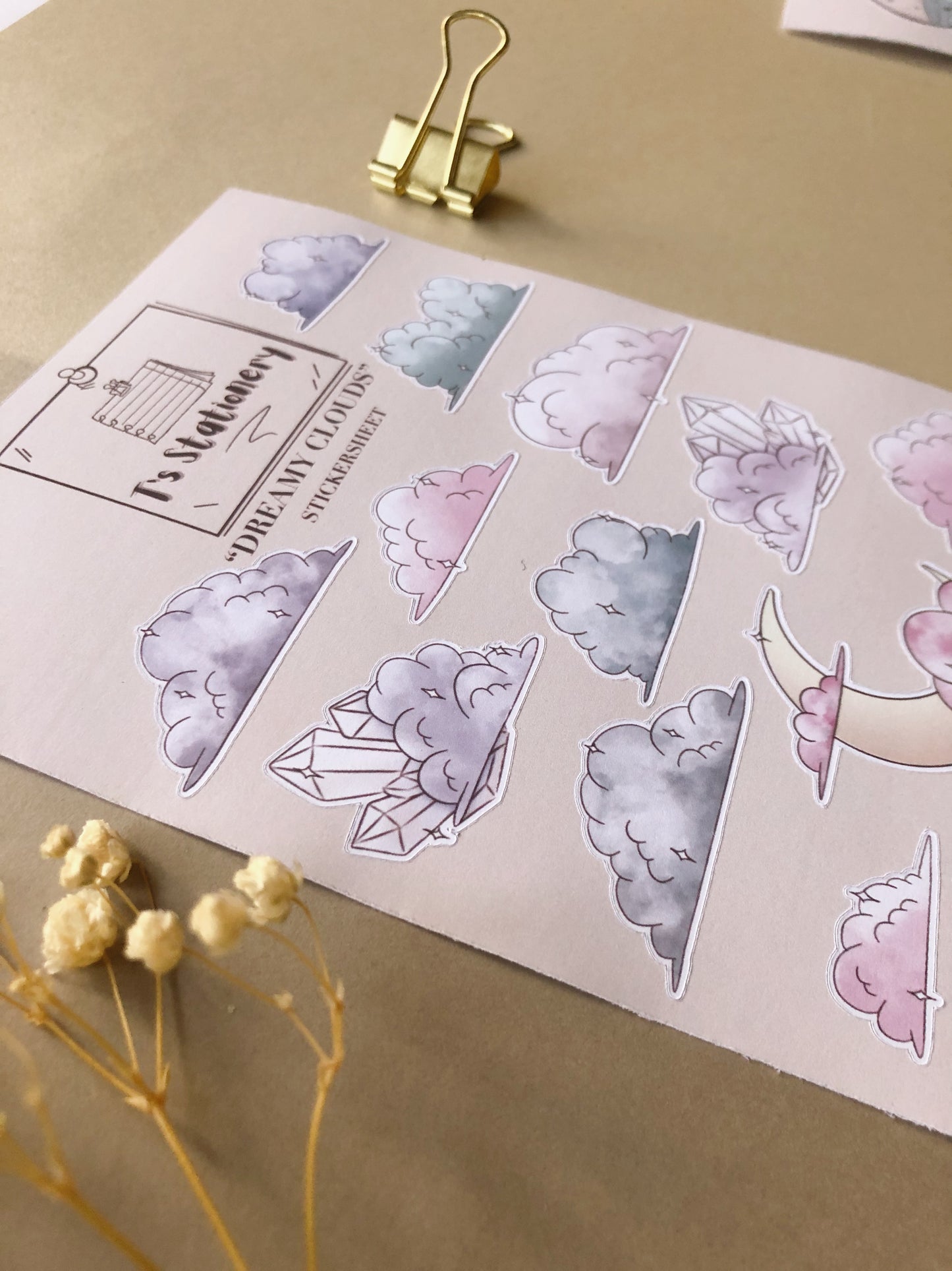 "Dreamy Clouds" Sticker Sheet