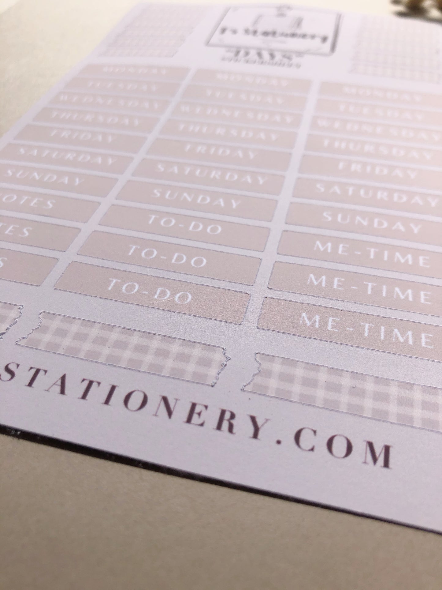 "Weekly Planner" Sticker Sheet
