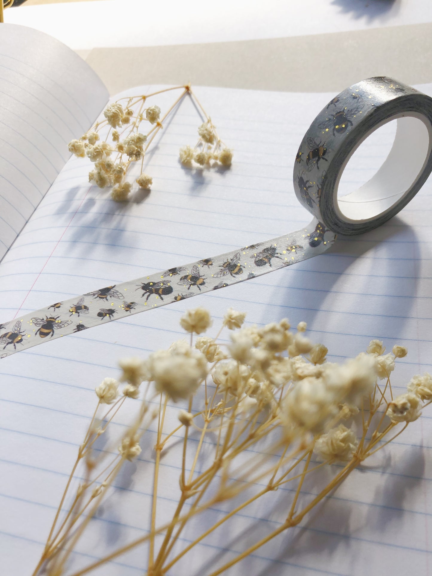 "Gold Foil Bees" Washi Tape