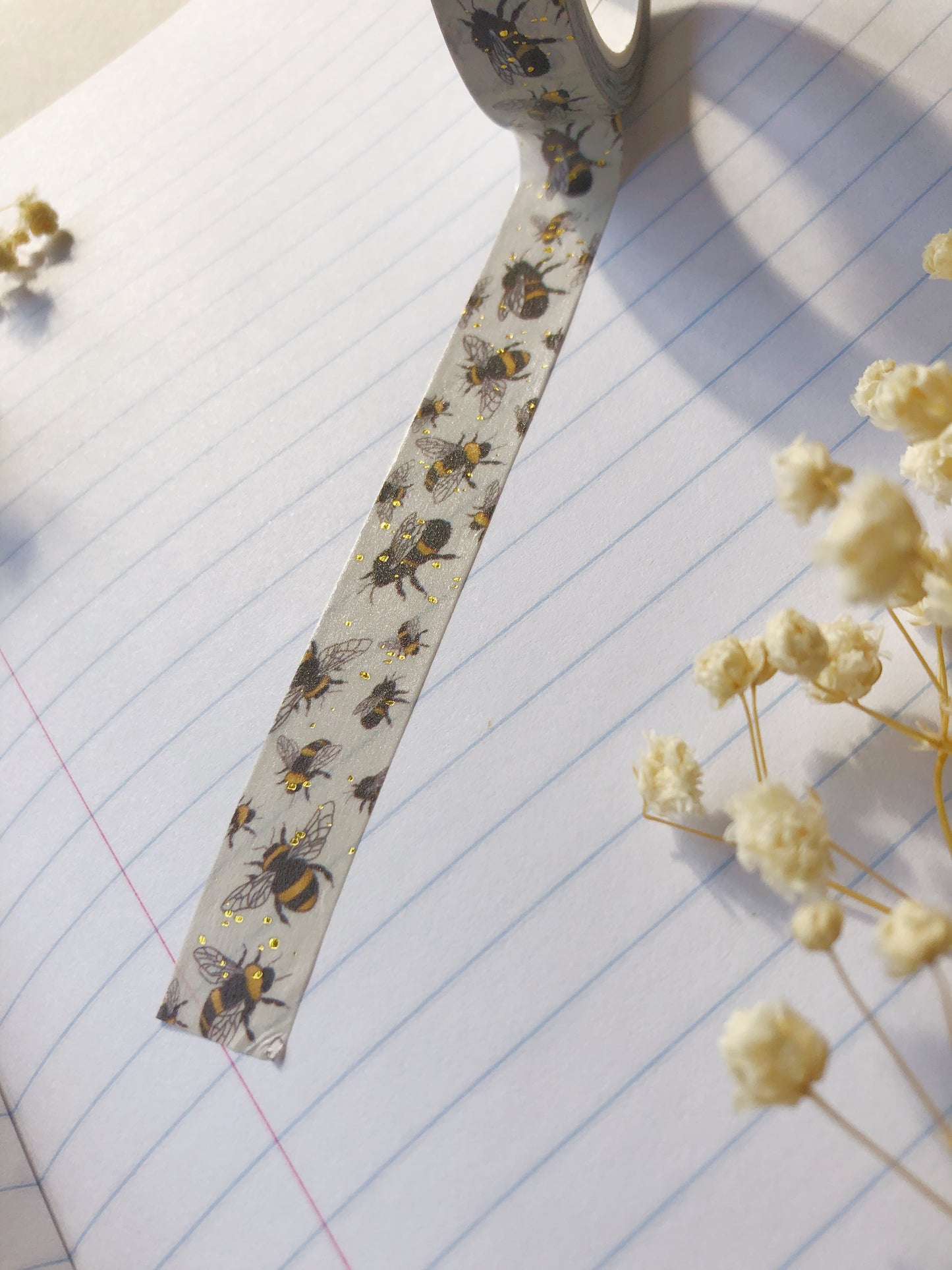 "Gold Foil Bees" Washi Tape