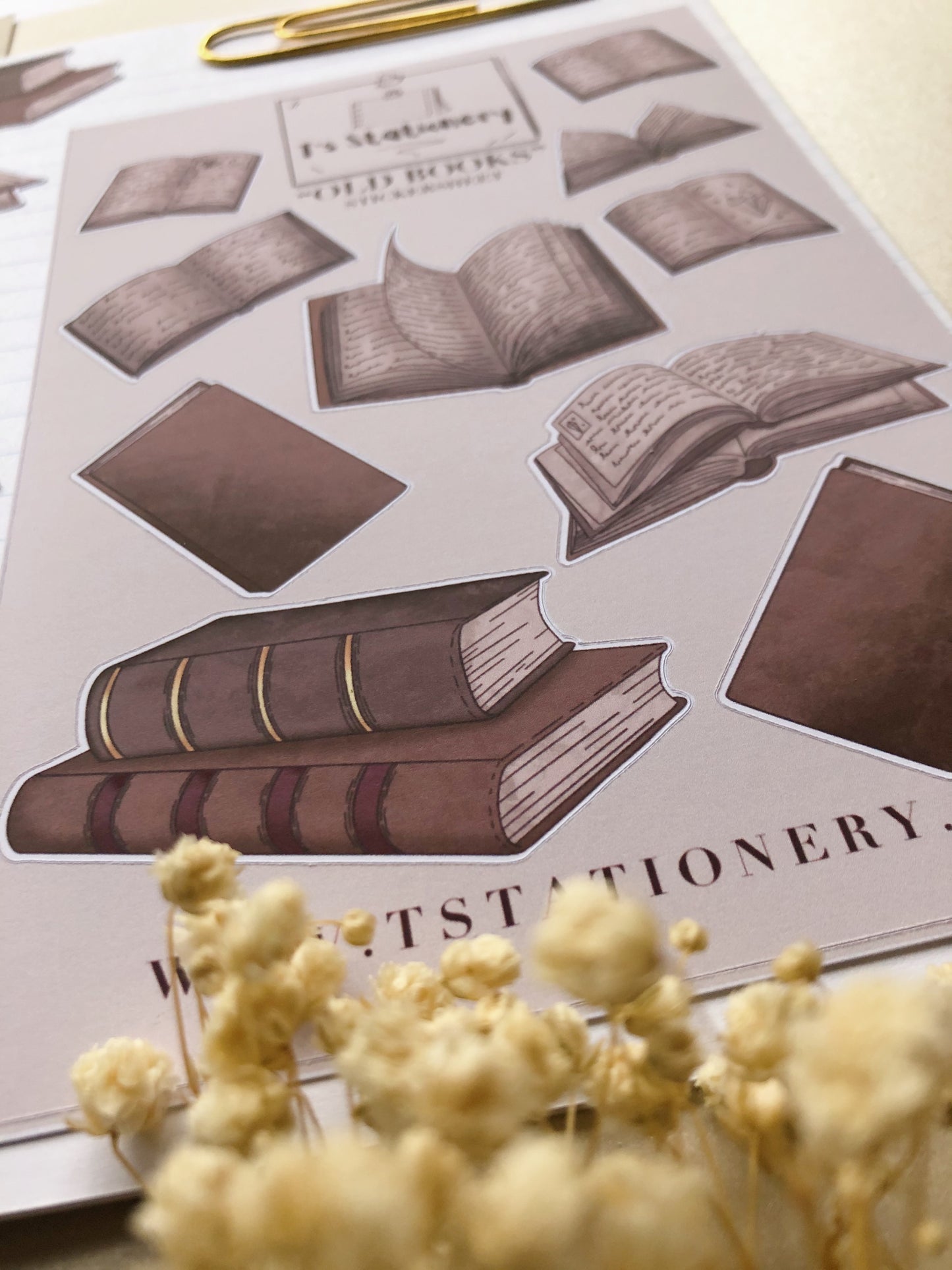 "Old Books" Sticker Sheet