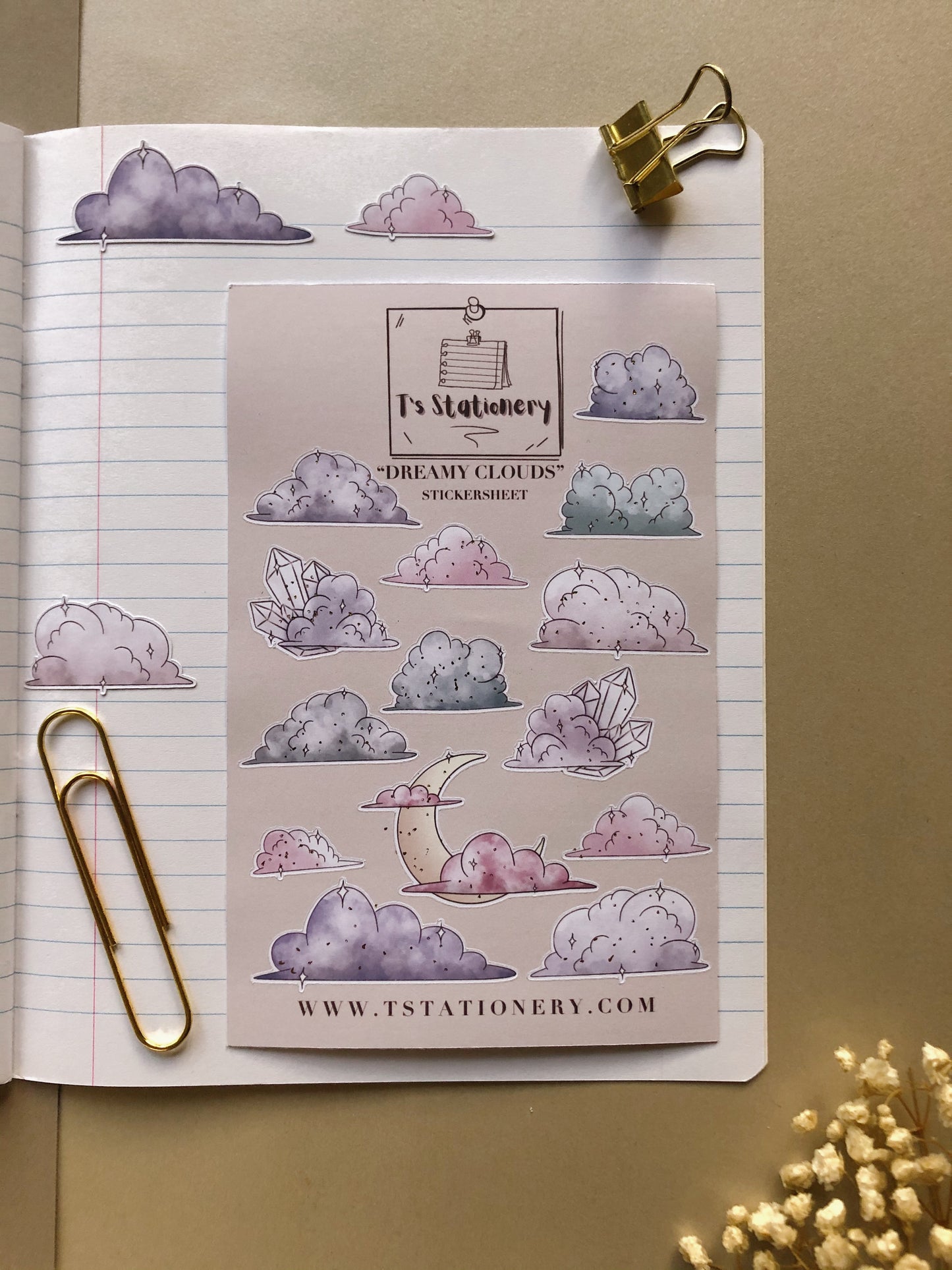 "Dreamy Clouds" Sticker Sheet