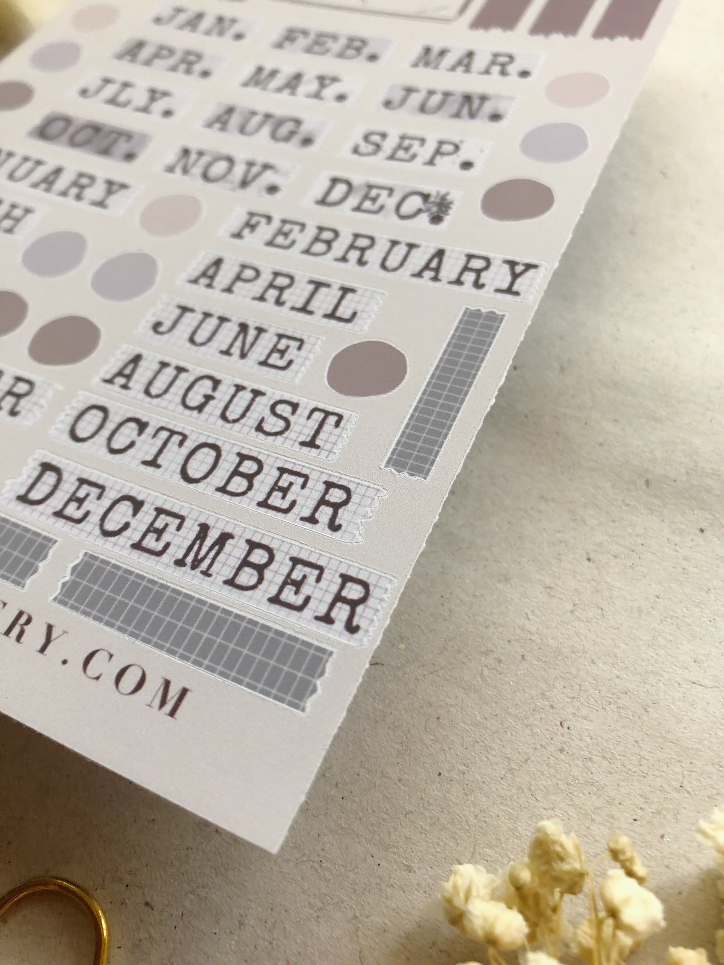 "Monthly Planner Kit 1" Sticker Sheet