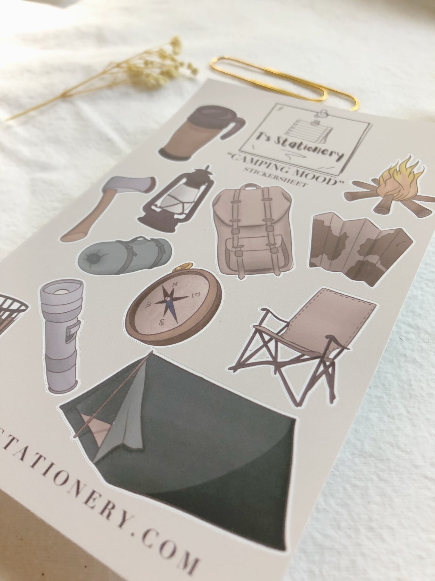 "Camping Mood" Sticker Sheet