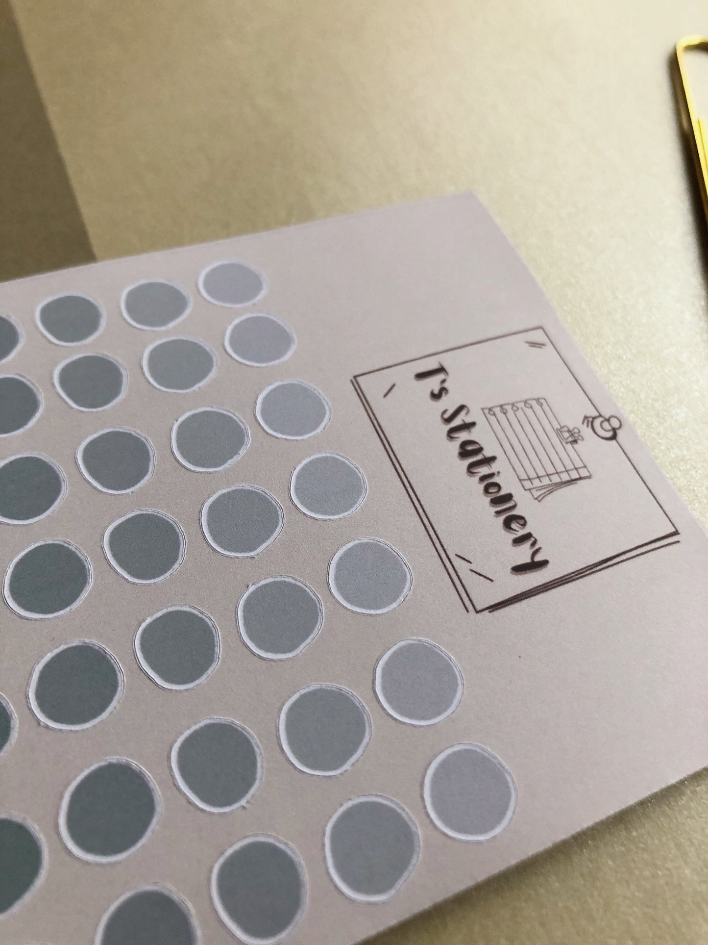 "Pastel Green Dots" Sticker Sheet