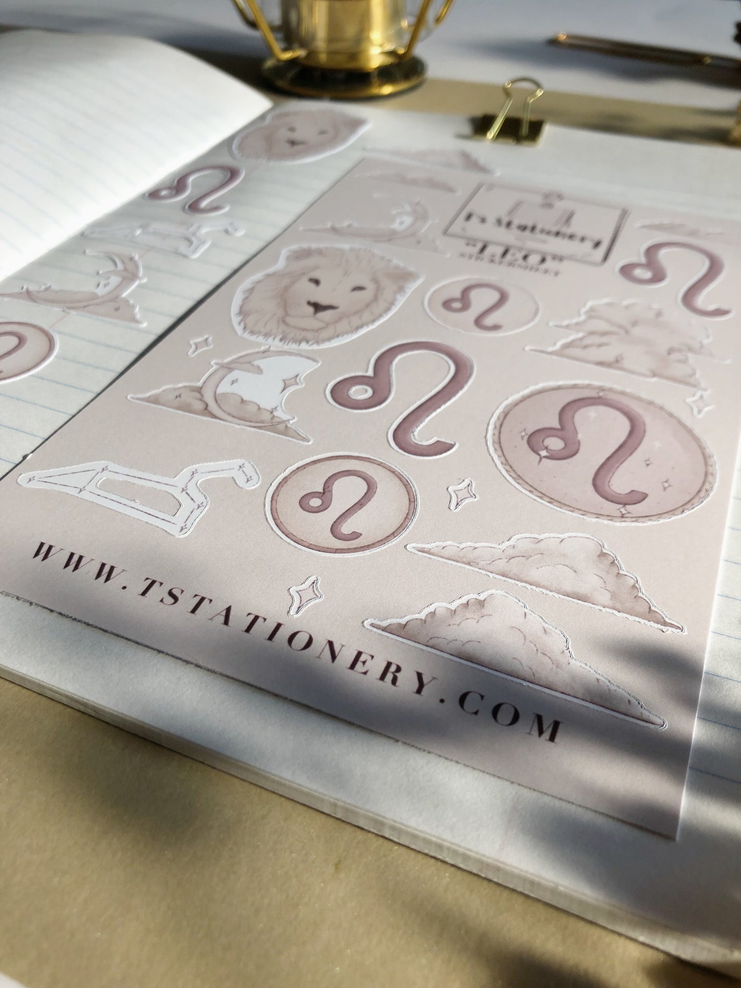 "Leo"  Sticker Sheet