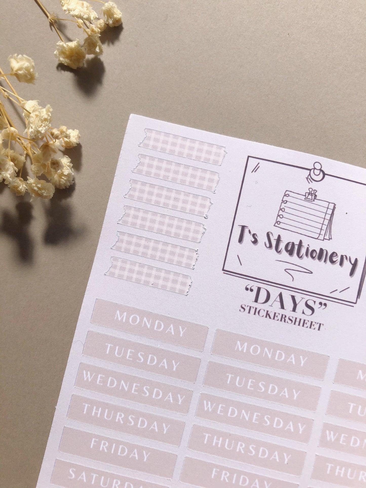 "Weekly Planner" Sticker Sheet