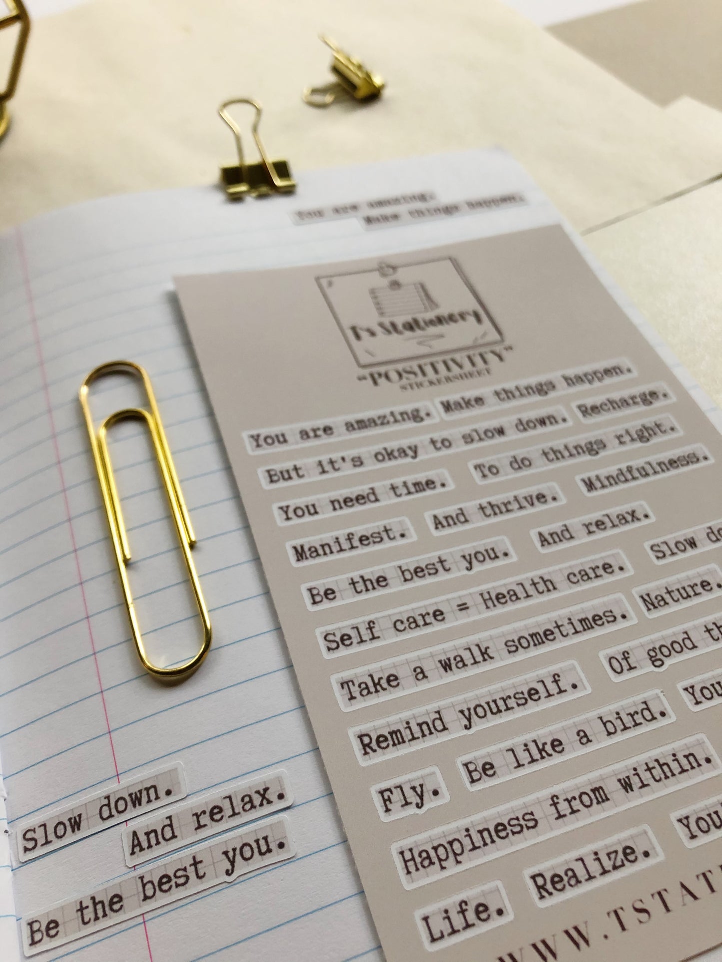 "Positivity" Sticker Sheet