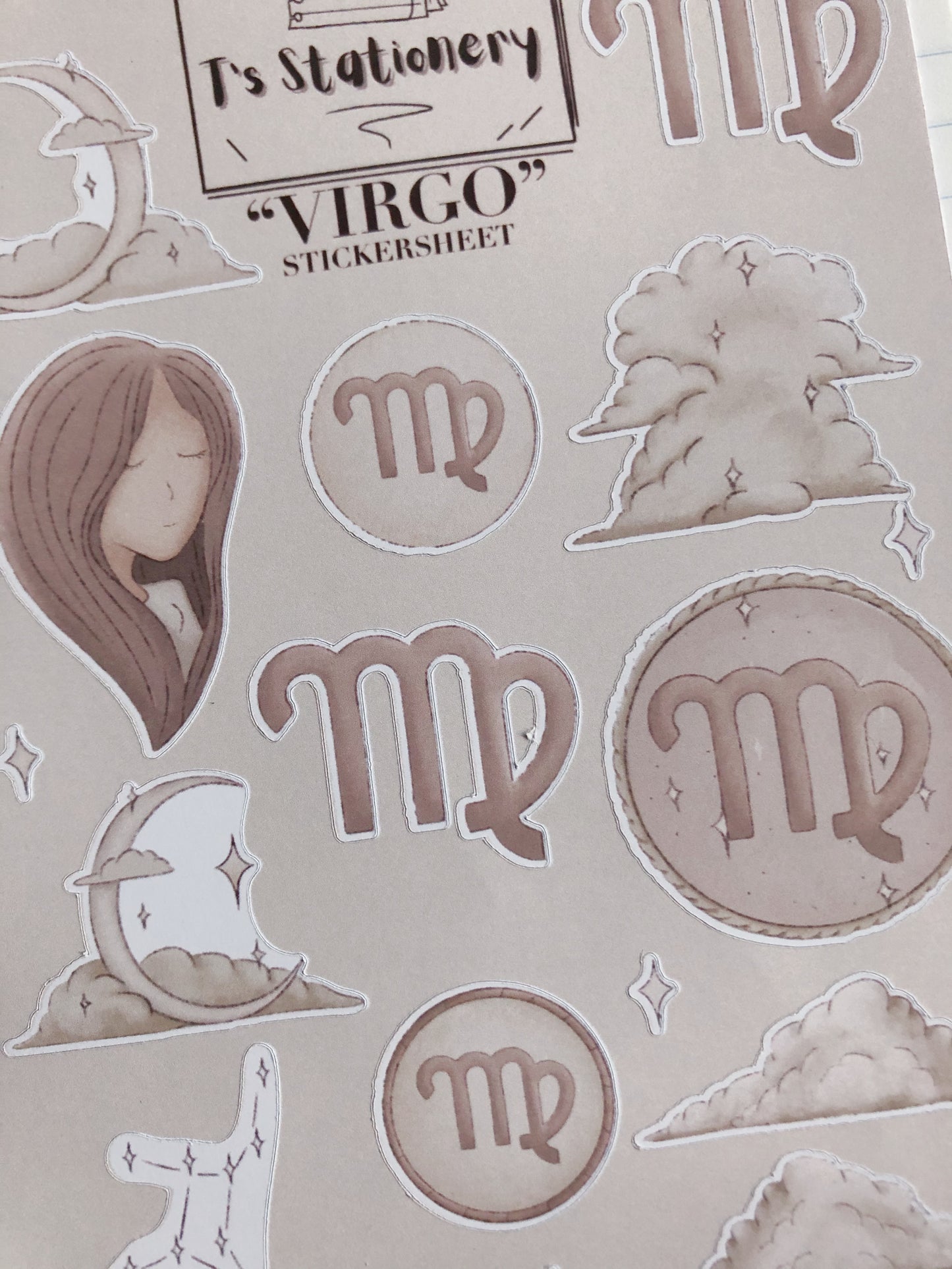 "Virgo"  Sticker Sheet