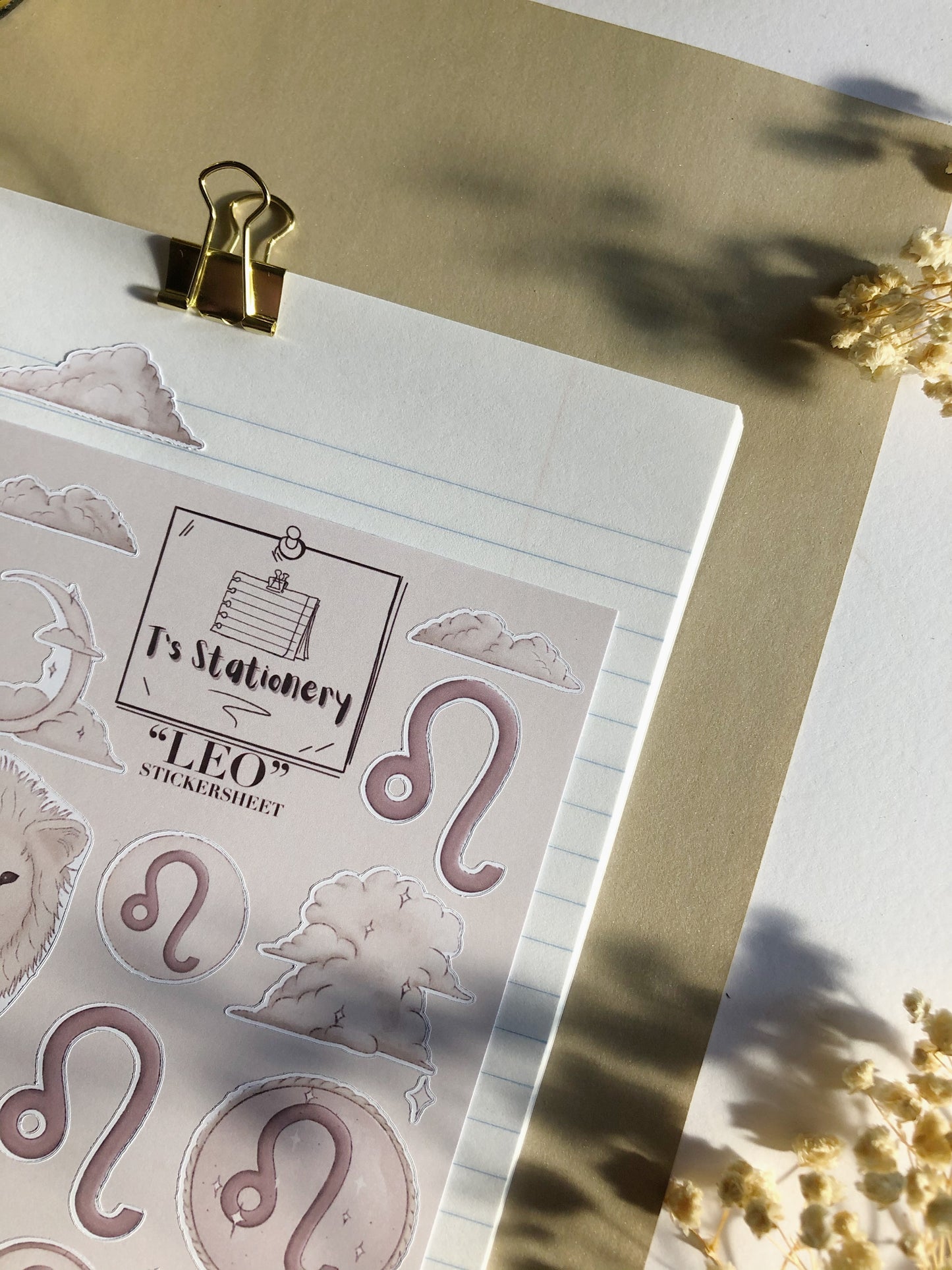 "Leo"  Sticker Sheet