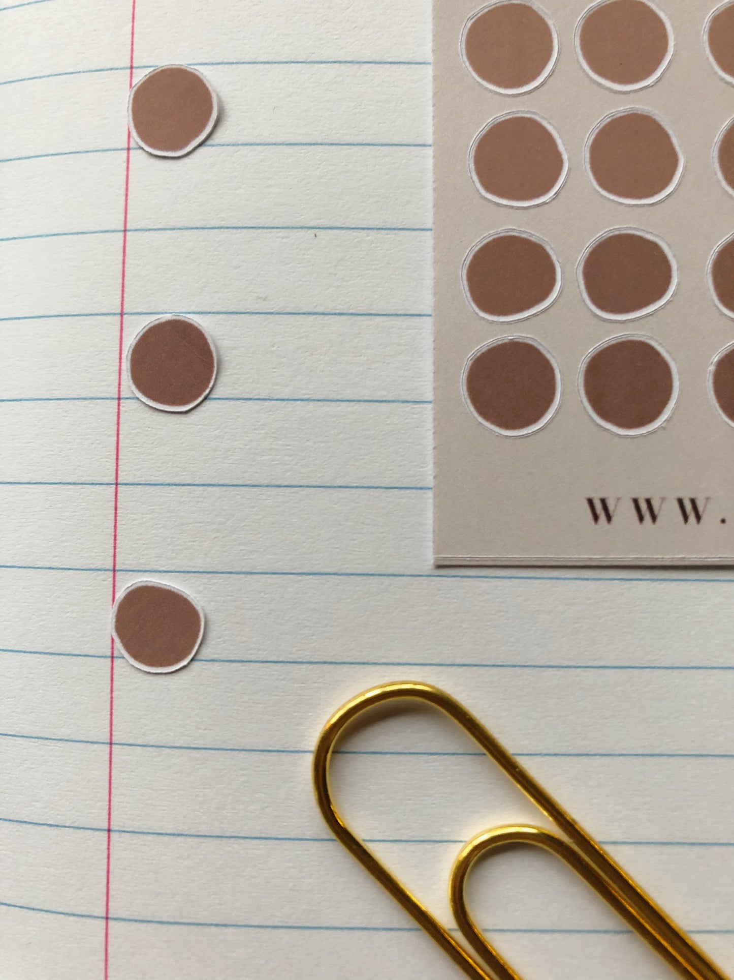 "Warm Beige Dots" Sticker Sheet