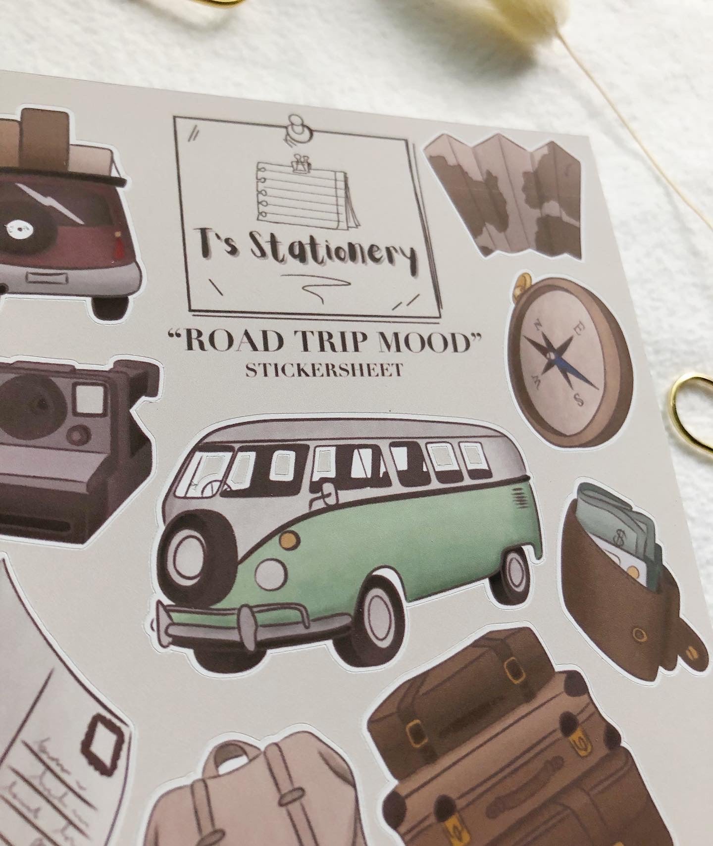 "Road Trip Mood" Stickers Sheet