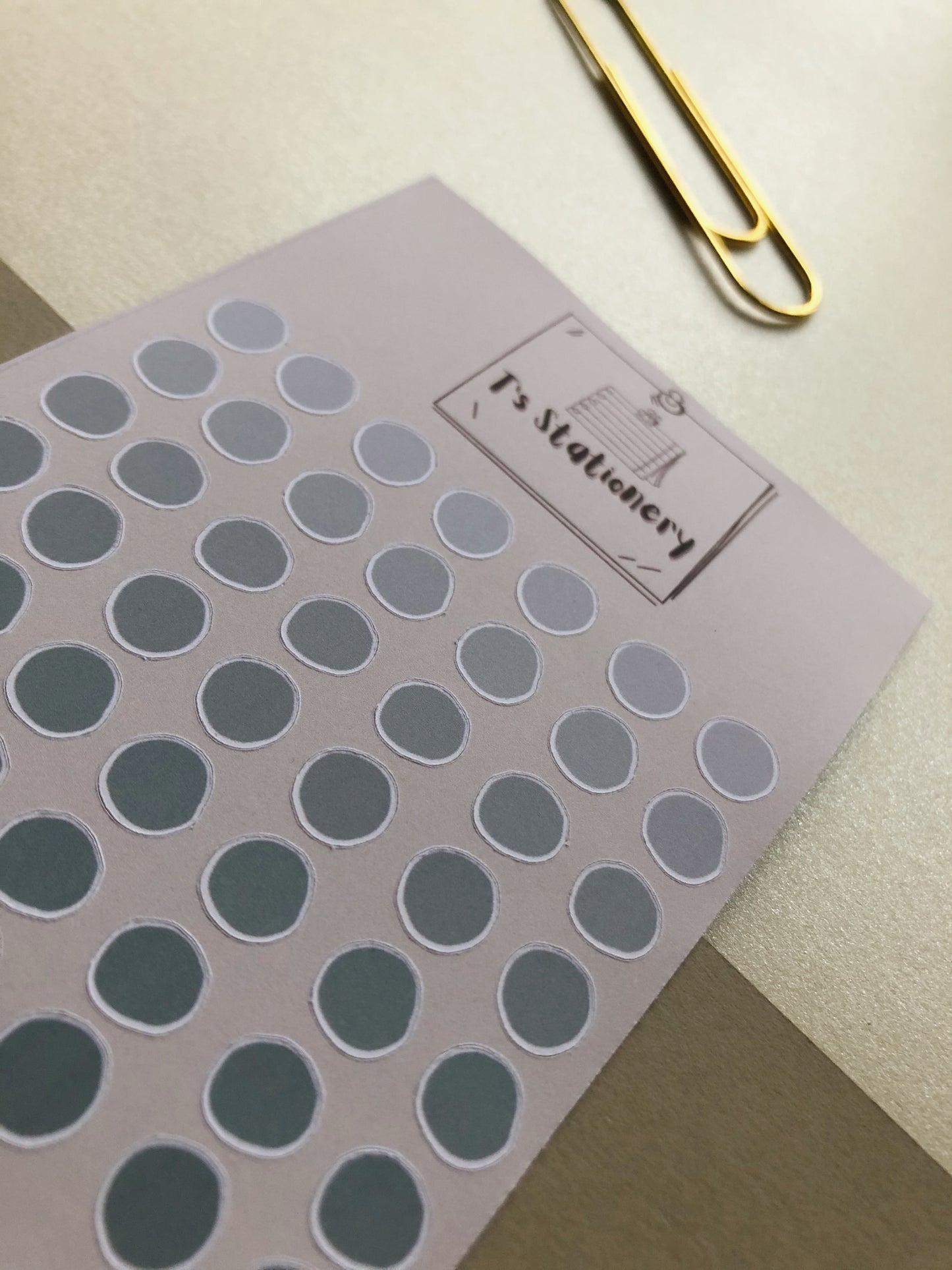 "Pastel Green Dots" Sticker Sheet