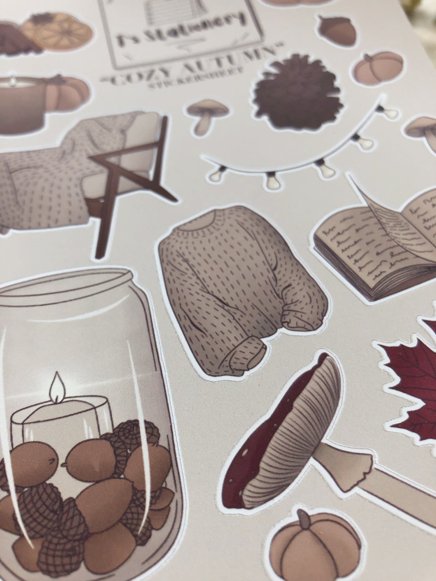 "Cozy Fall"  Sticker Sheet