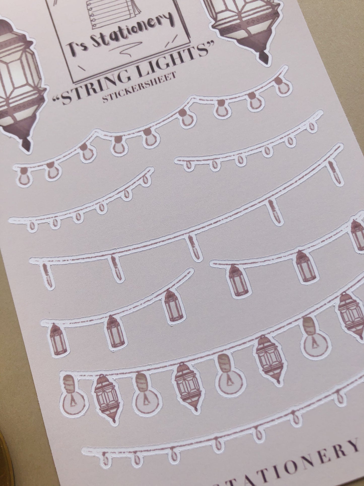 "String Lights"  Sticker Sheet