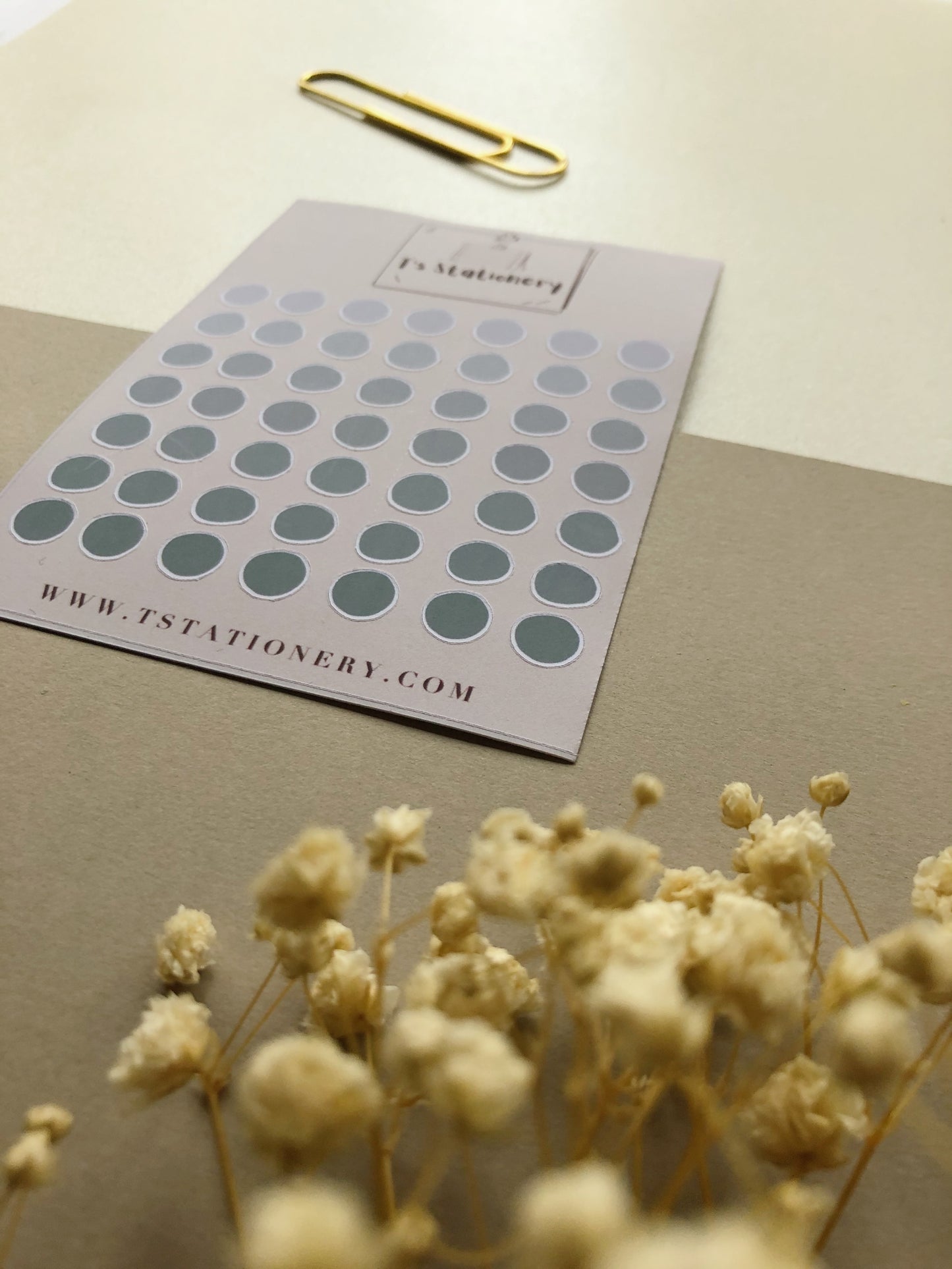 "Pastel Green Dots" Sticker Sheet