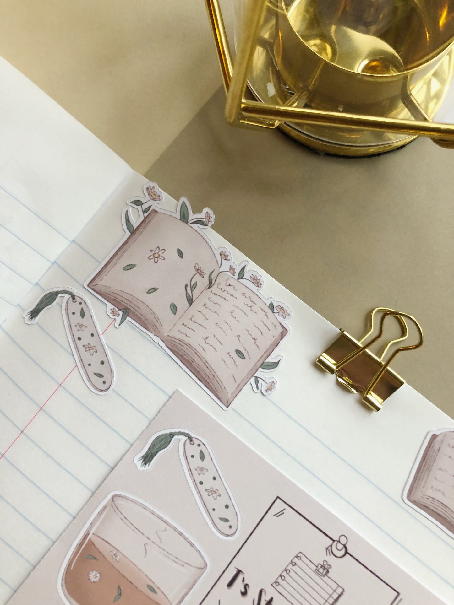 "Spring Books"  Sticker Sheet