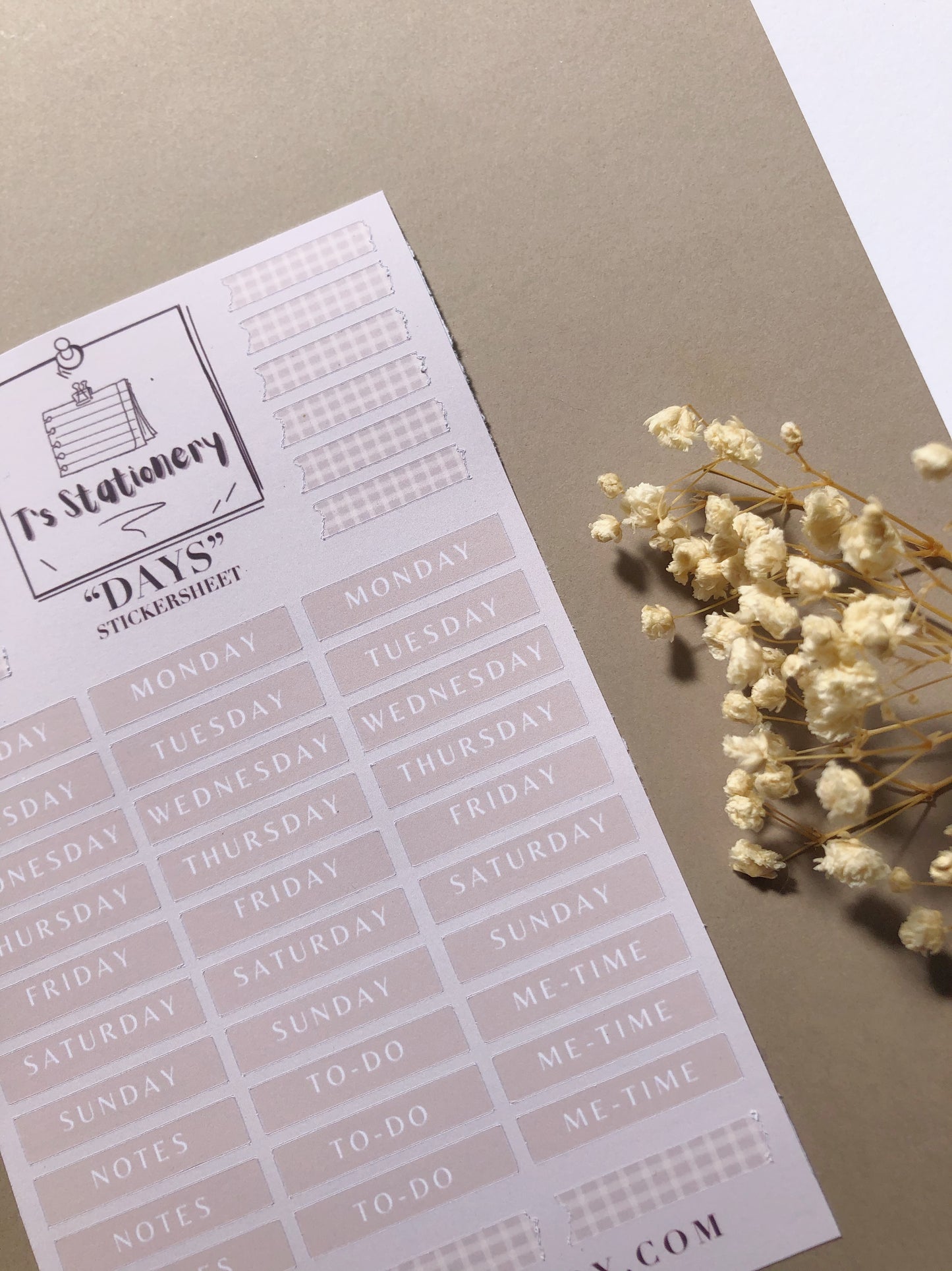 "Weekly Planner" Sticker Sheet