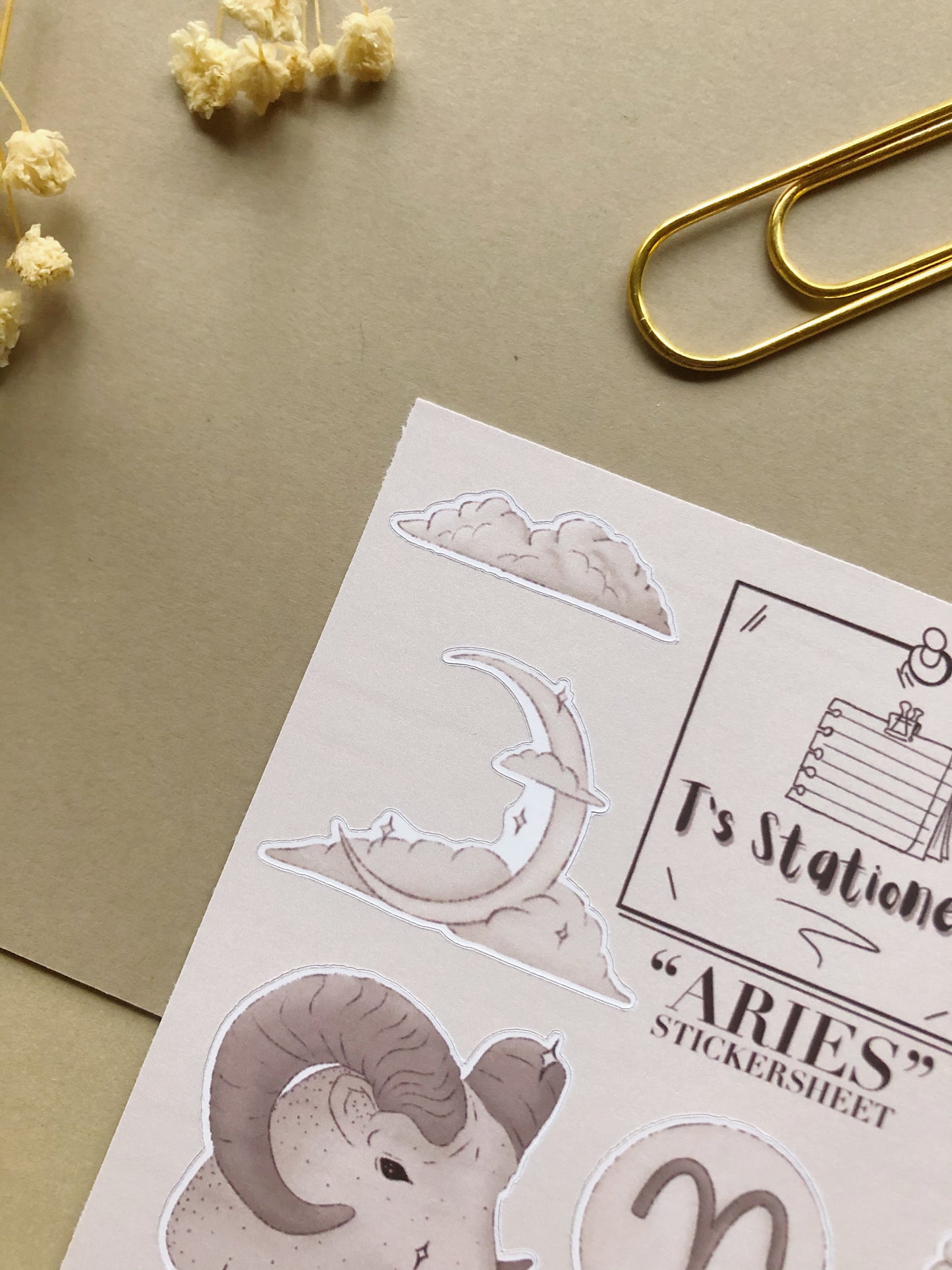 "Aries" Sticker Sheet