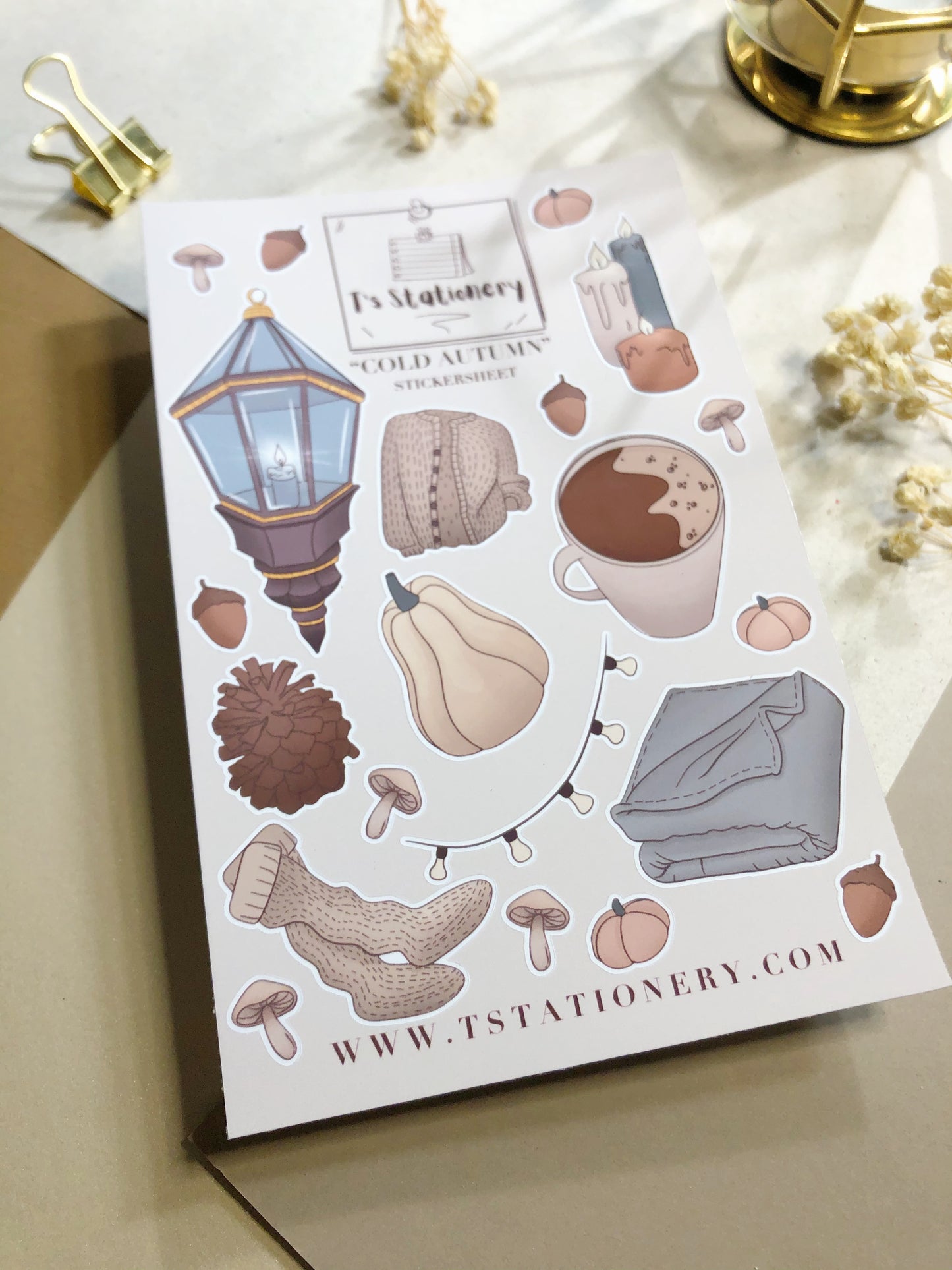 "Fall Set Of 5" Sticker Set