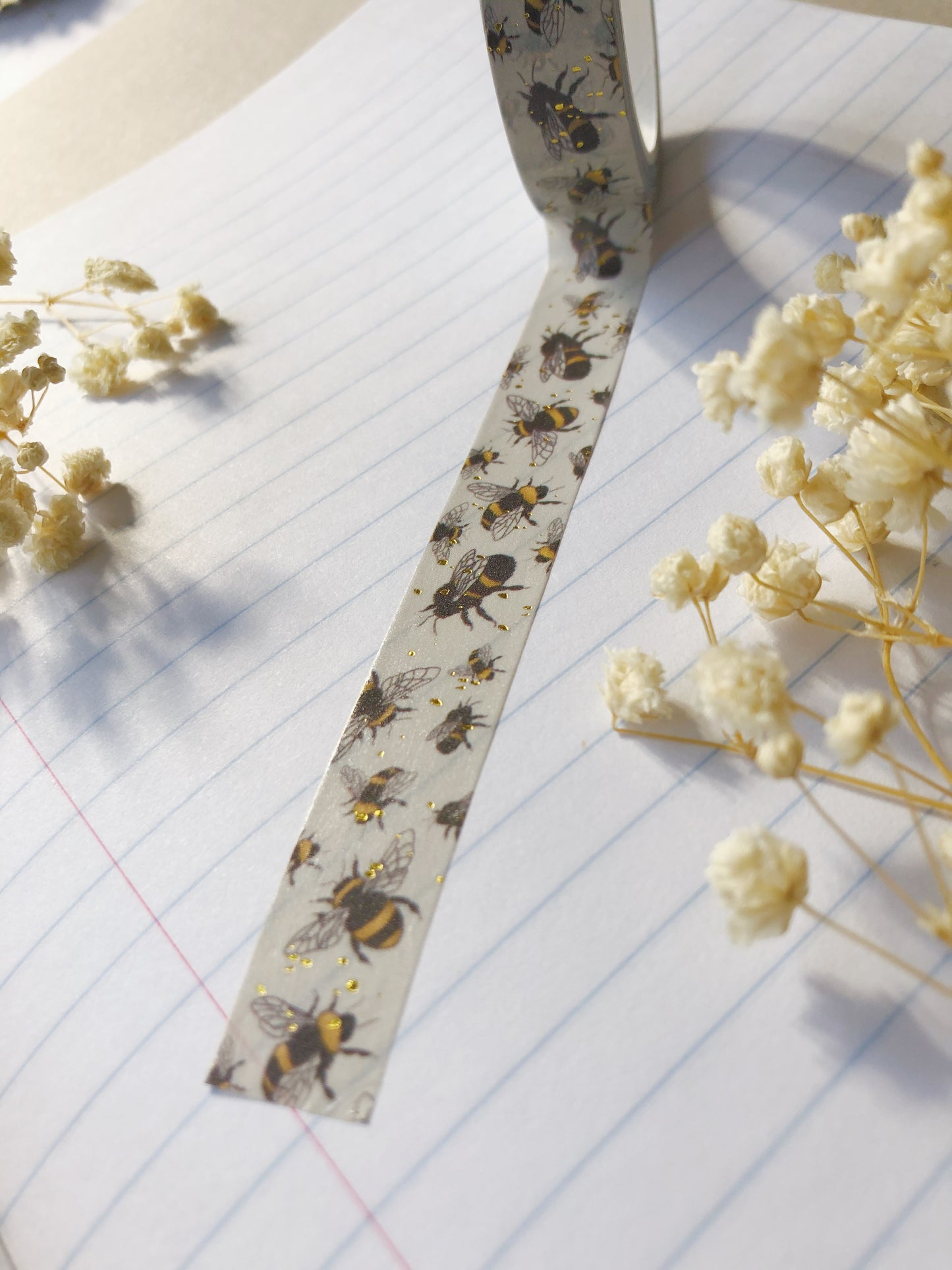 "Gold Foil Bees" Washi Tape