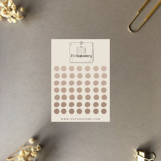 "Warm Beige Dots" Sticker Sheet