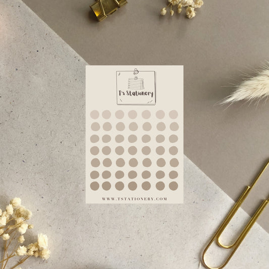 "Beige Dots" Sticker Sheet