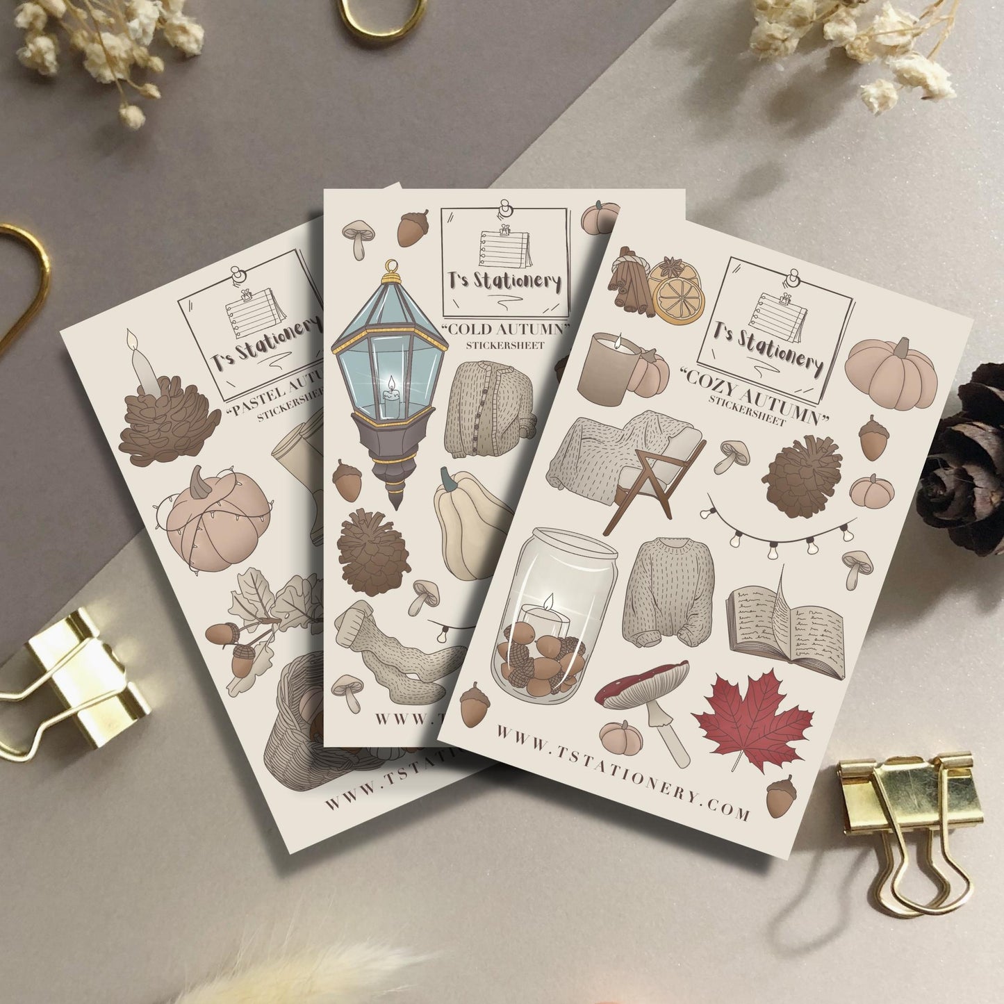 Fall Stickers Set Of 3