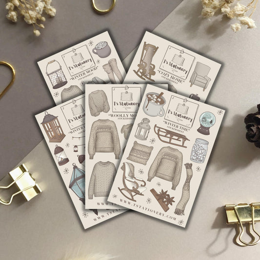 Winter Stickers Set Of 5