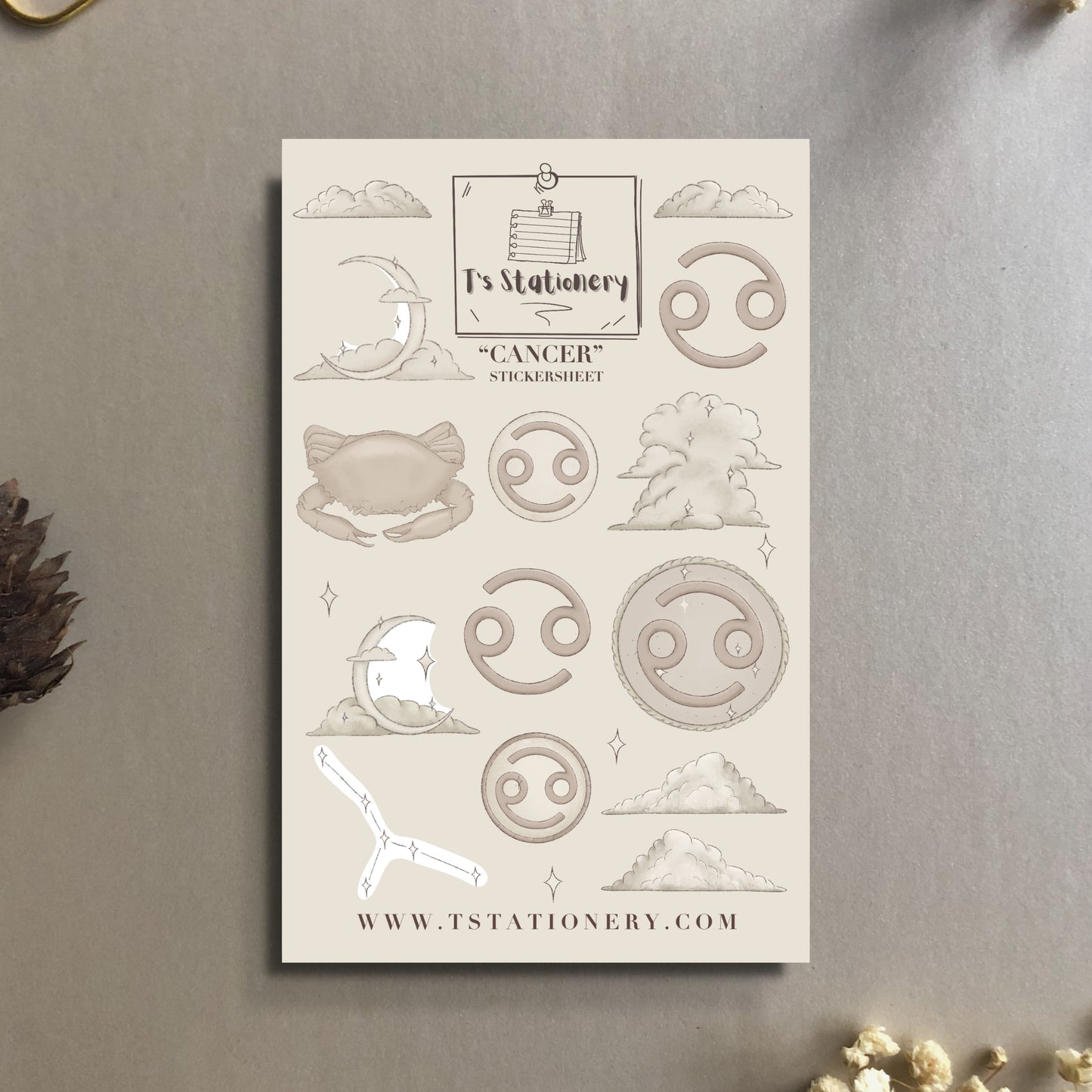 "Cancer"  Sticker Sheet