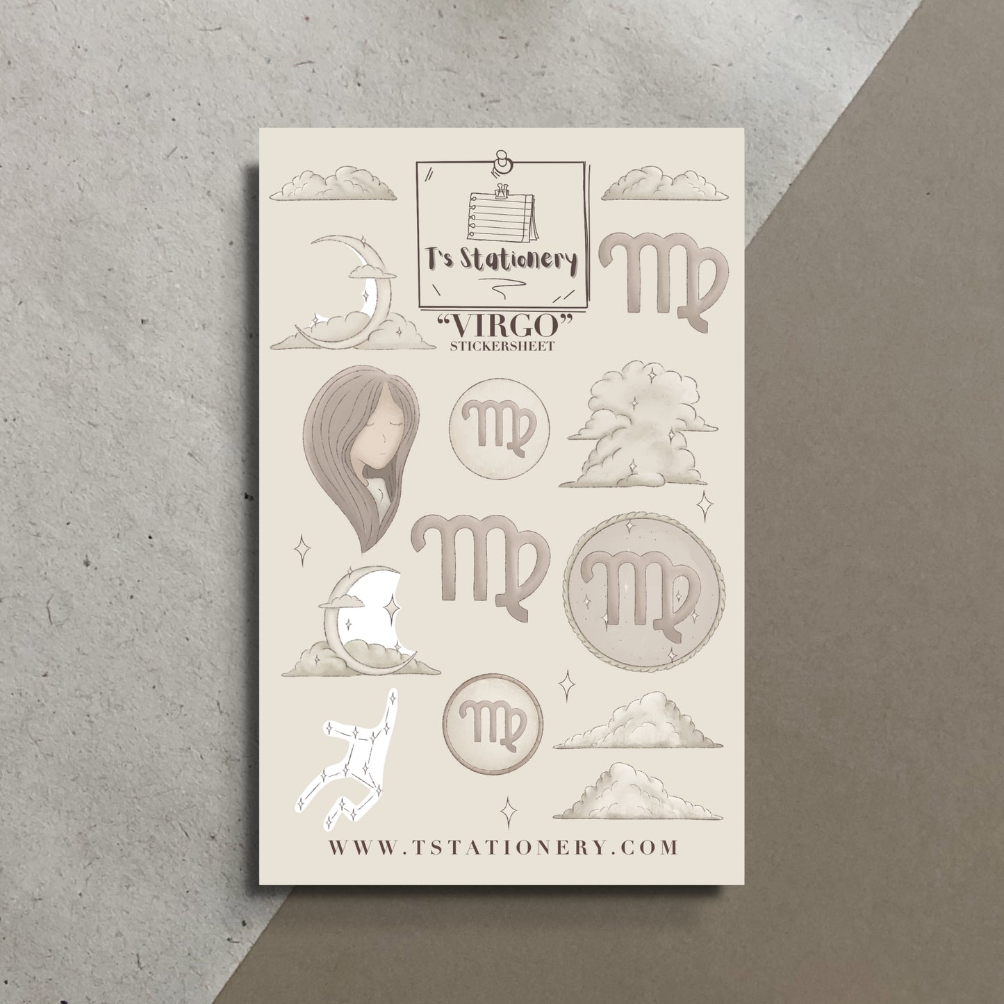 "Virgo"  Sticker Sheet