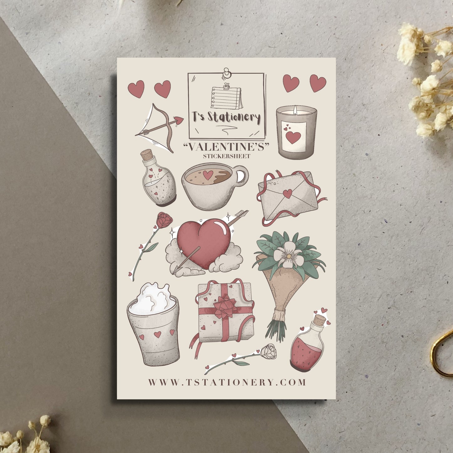 "Valentine" Sticker Sheet