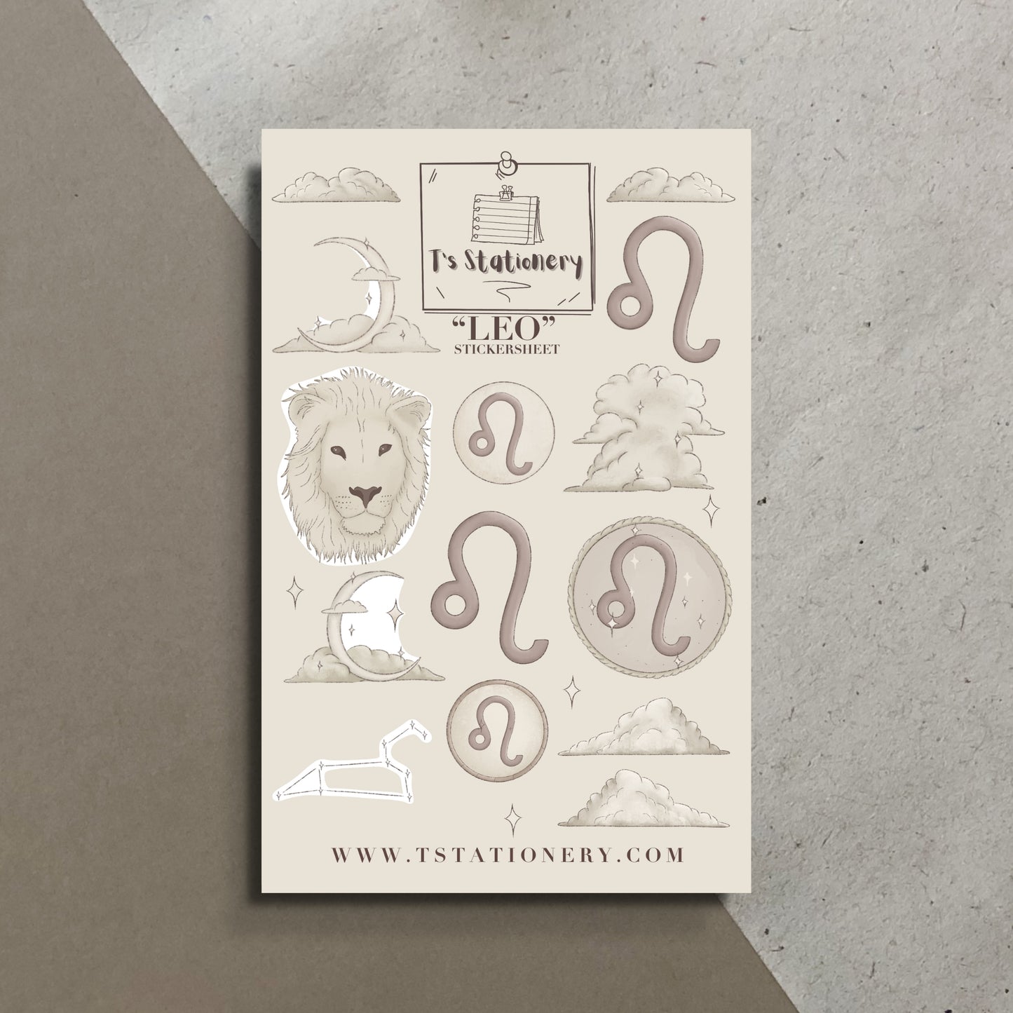 "Leo"  Sticker Sheet